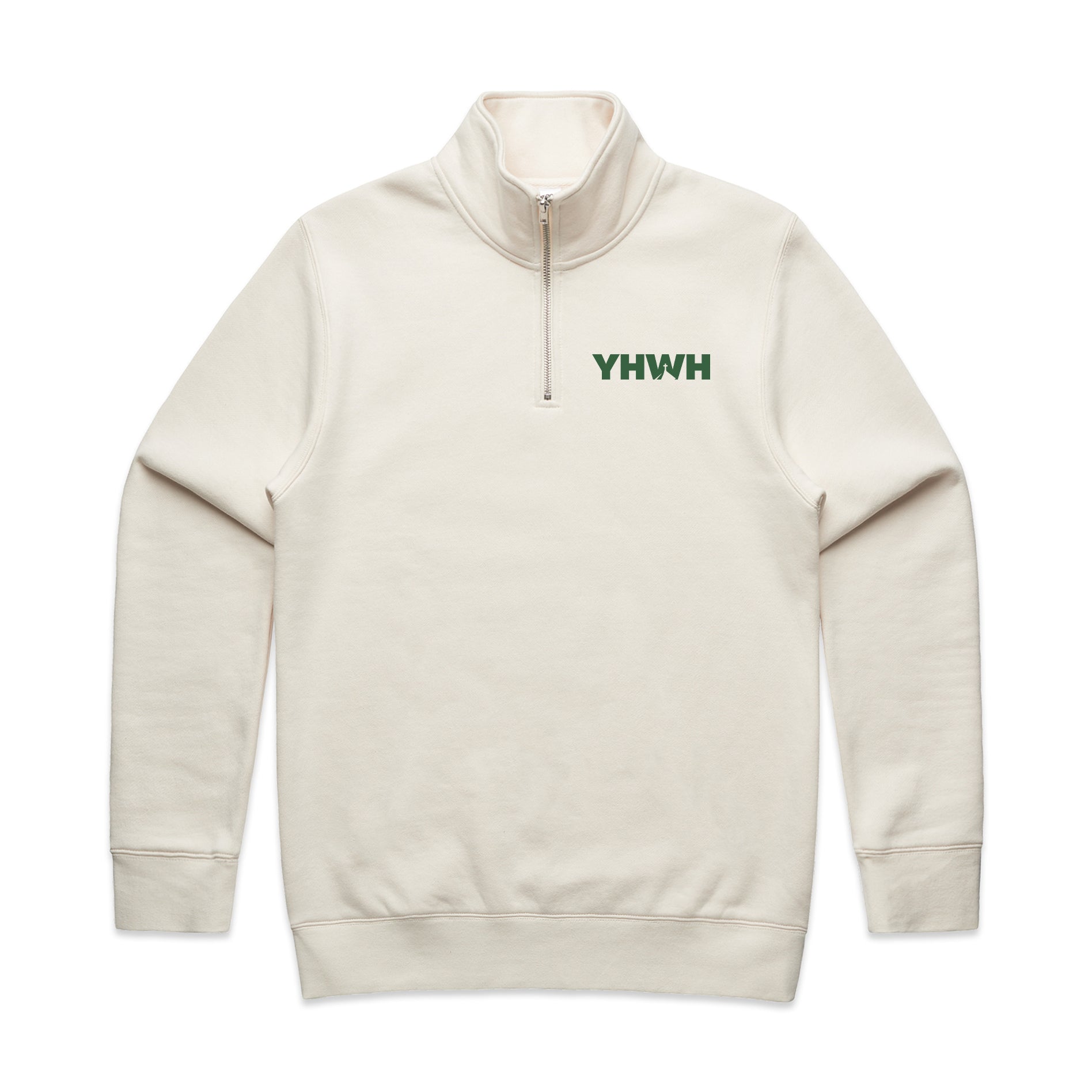 YHWH CROSS PREMIUM HALF ZIP - HUNTER