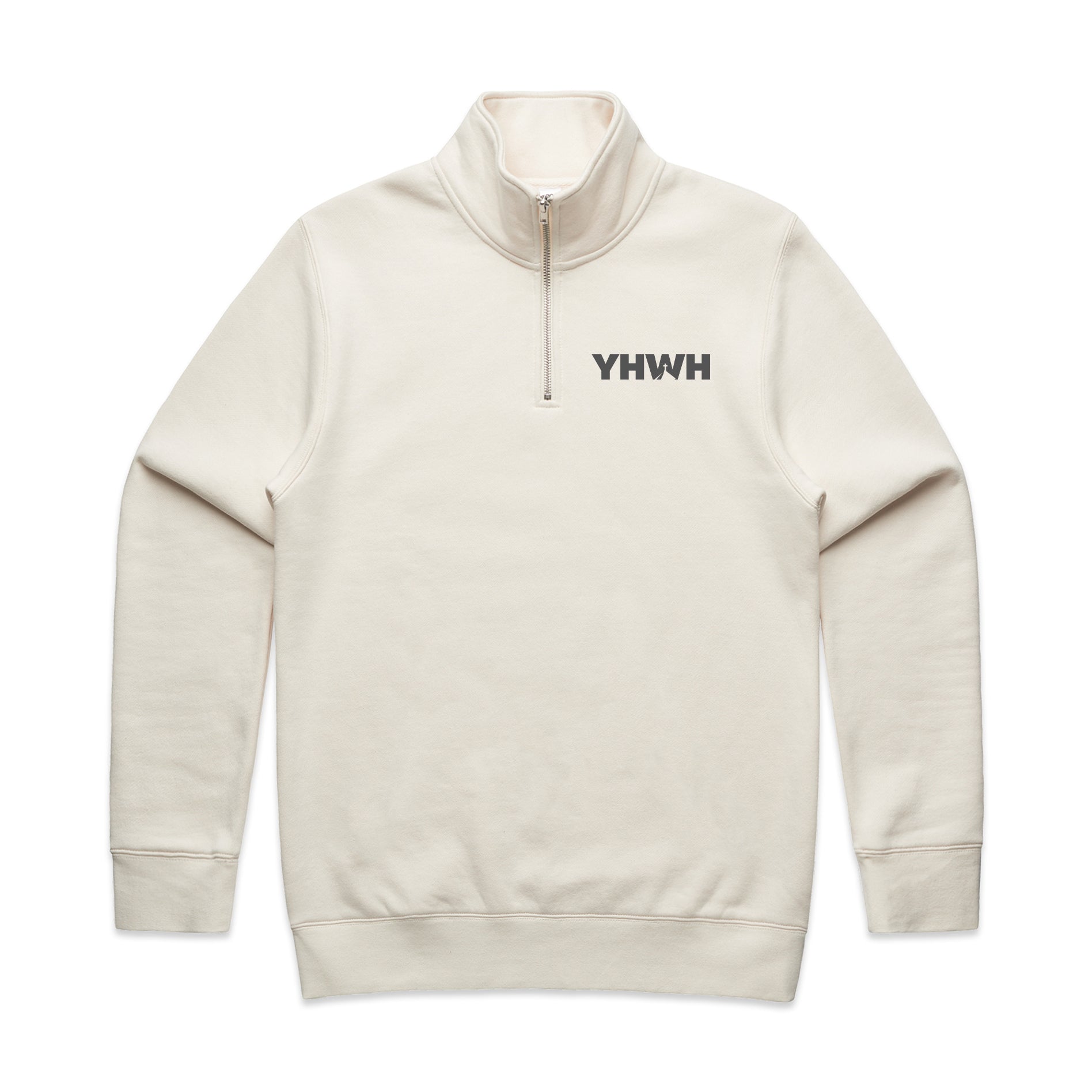 YHWH CROSS PREMIUM HALF ZIP - CHARCOAL