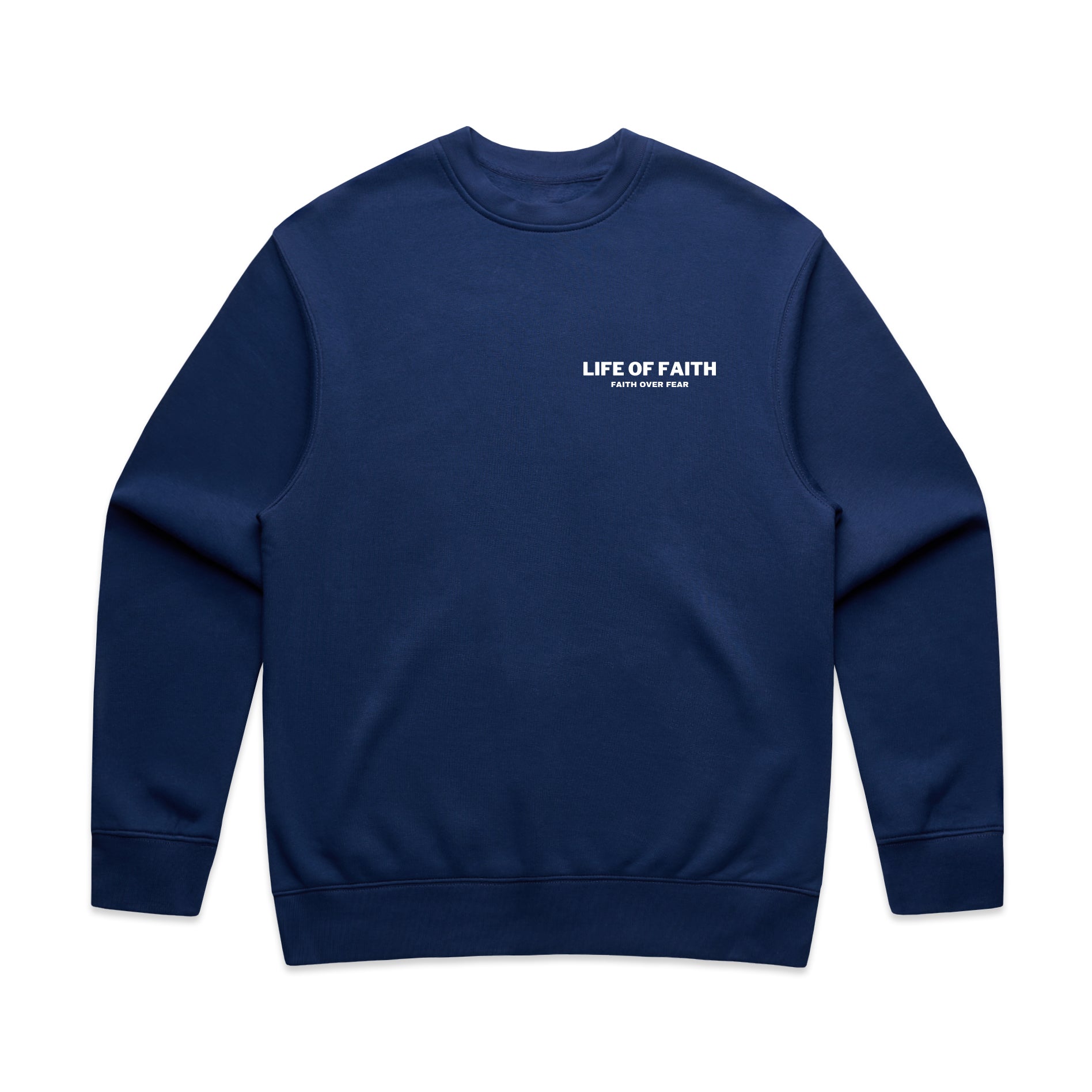 FAITH OVER FEAR RELAXED CREWNECK - WHITE