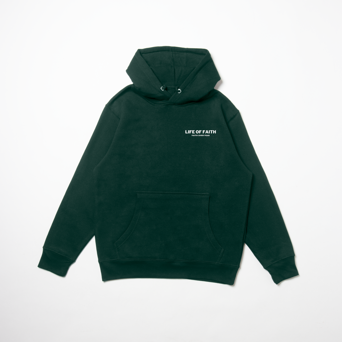 FAITH OVER FEAR STAPLE UNISEX HOODIE V2 - WHITE