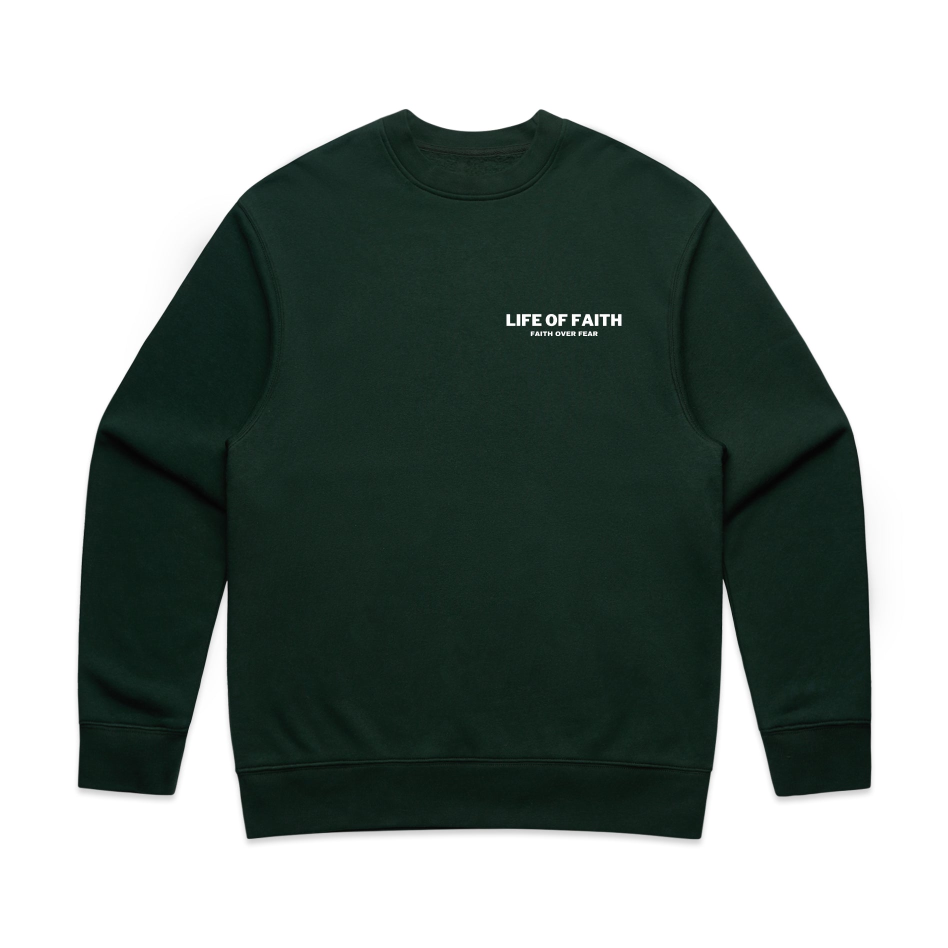 FAITH OVER FEAR RELAXED CREWNECK - WHITE