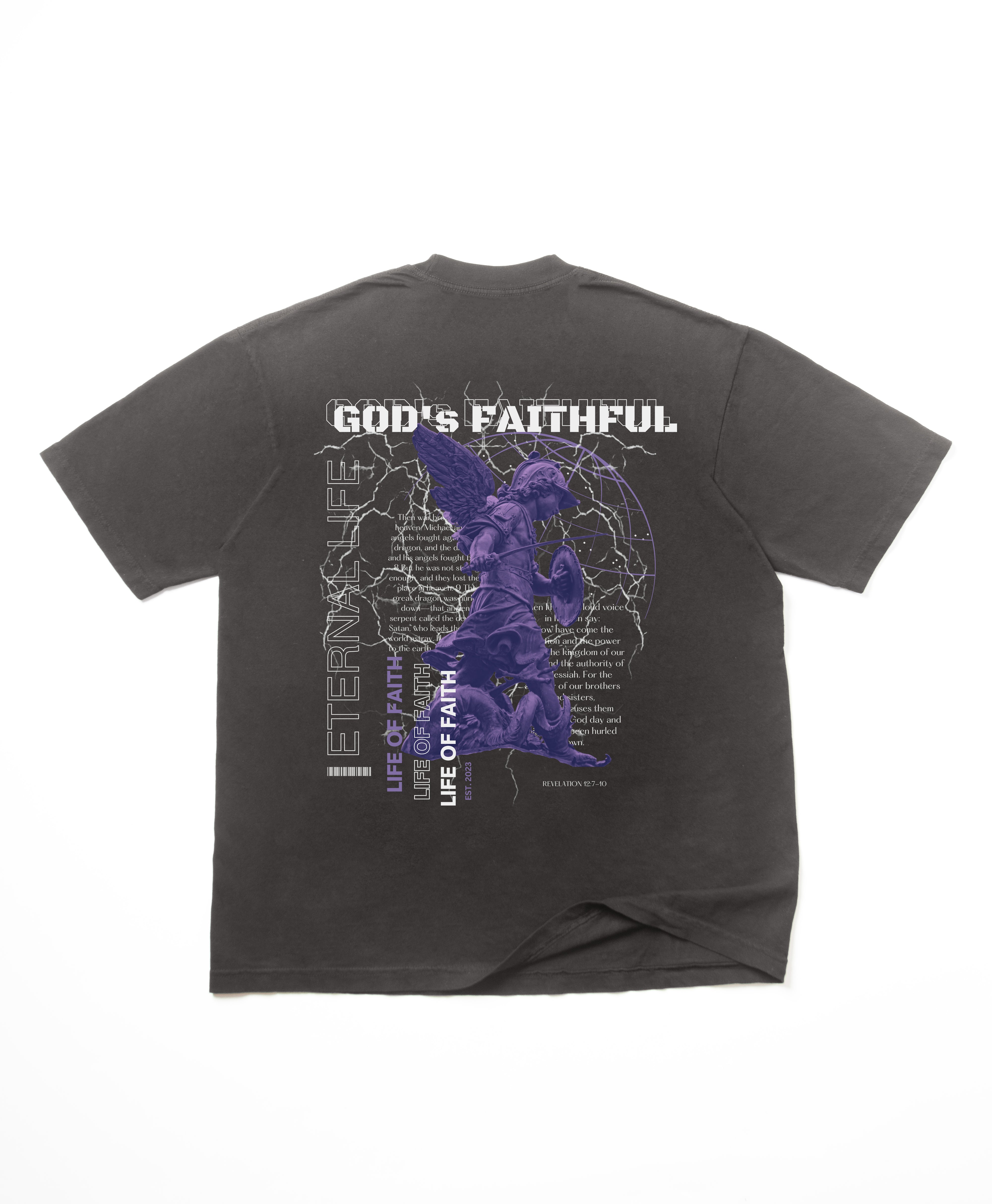 GOD'S FAITHFUL OVERSIZE TEE (GRAPE)