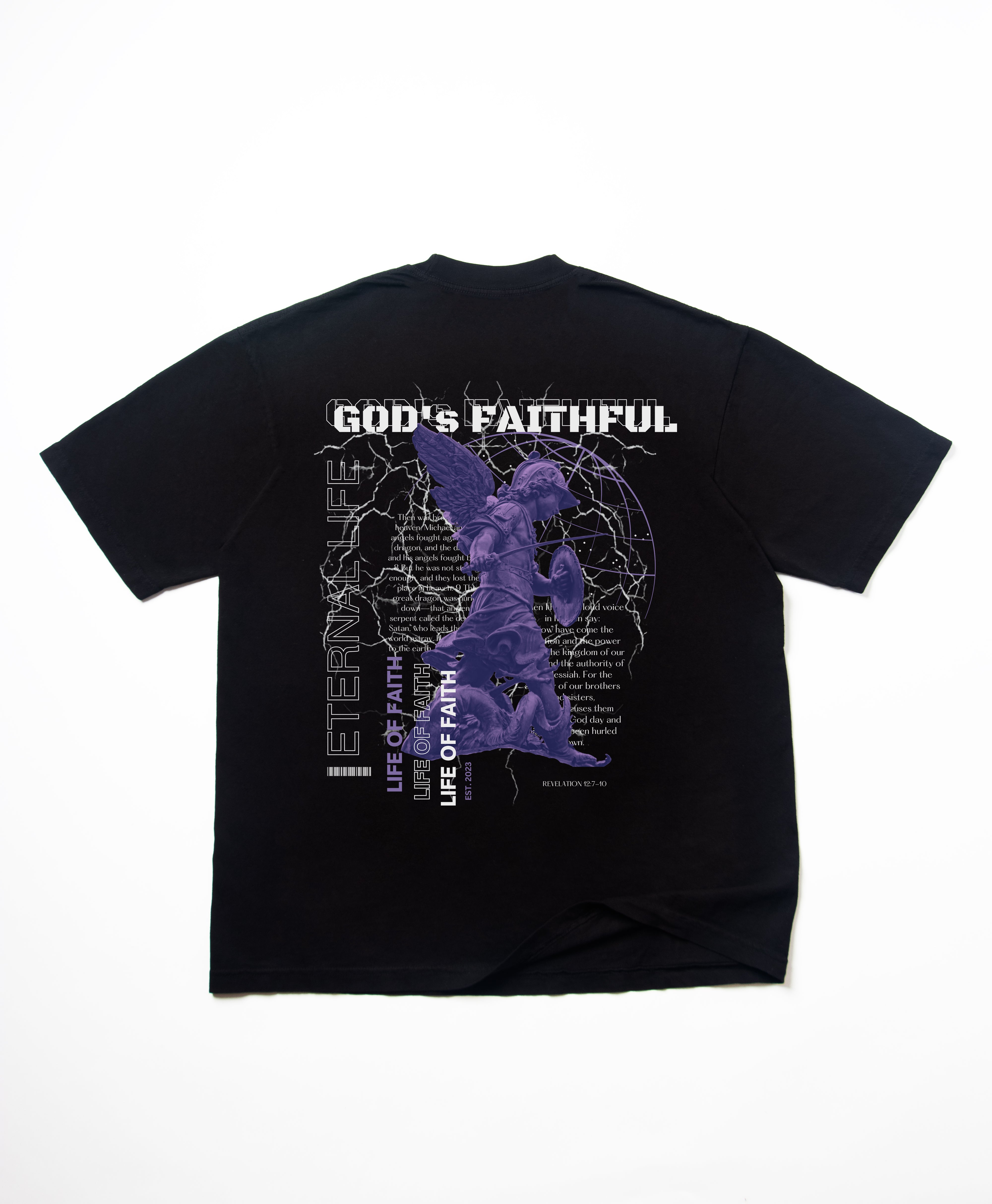 GOD'S FAITHFUL PREMIUM OVERSIZE TEE (GRAPE)