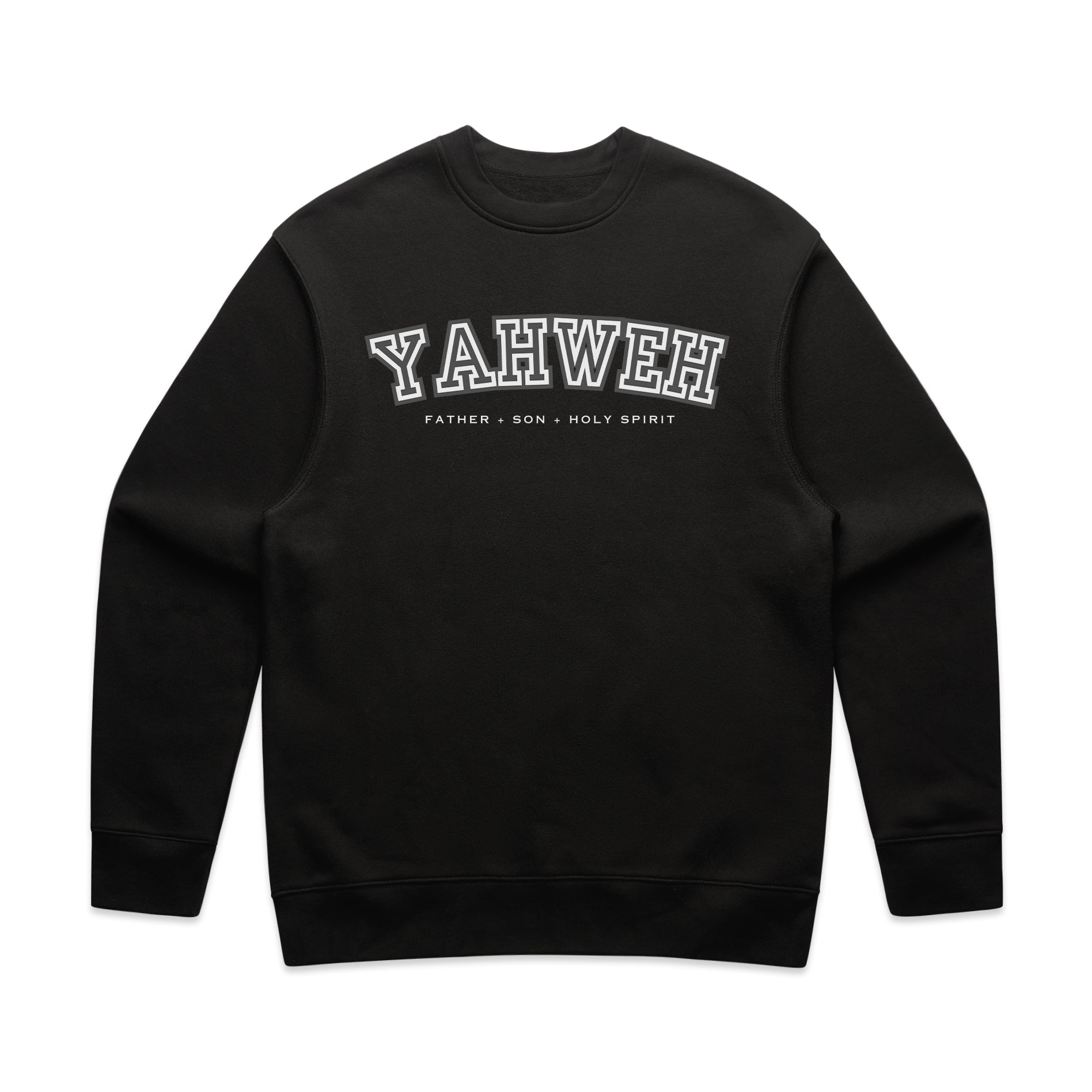 "YAHWEH" UNIVERSITY RELAXED CREWNECK - GREY