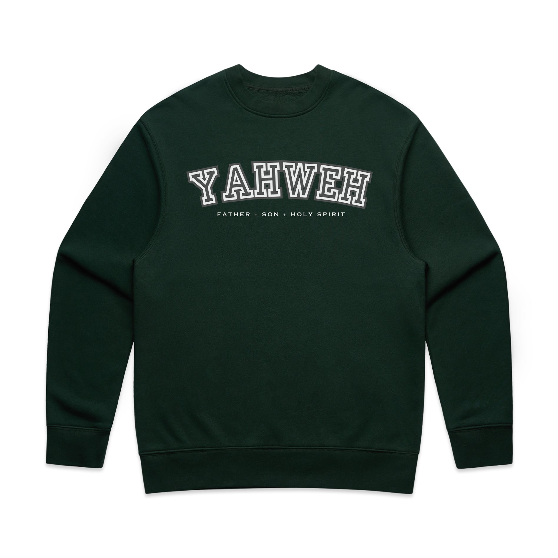 "YAHWEH" UNIVERSITY RELAXED CREWNECK - GREY