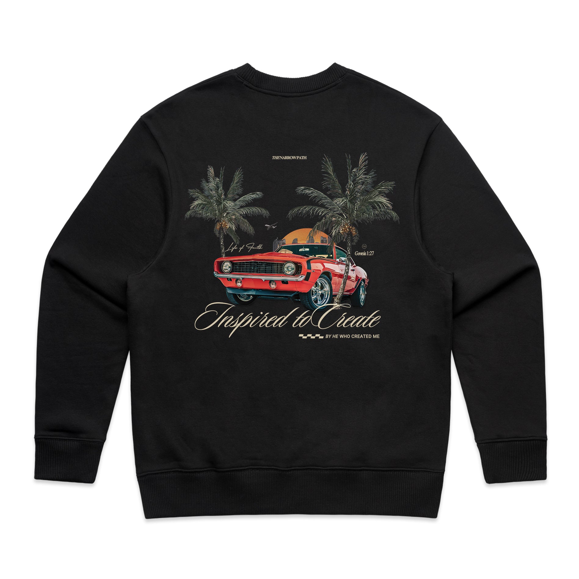 INSPIRED TO CREATE PREMIUM OVERSIZED CREWNECK