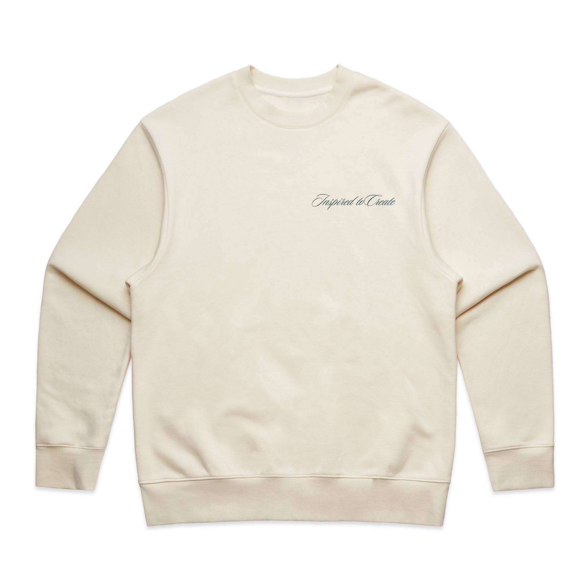 INSPIRED TO CREATE PREMIUM OVERSIZED CREWNECK - ECRU