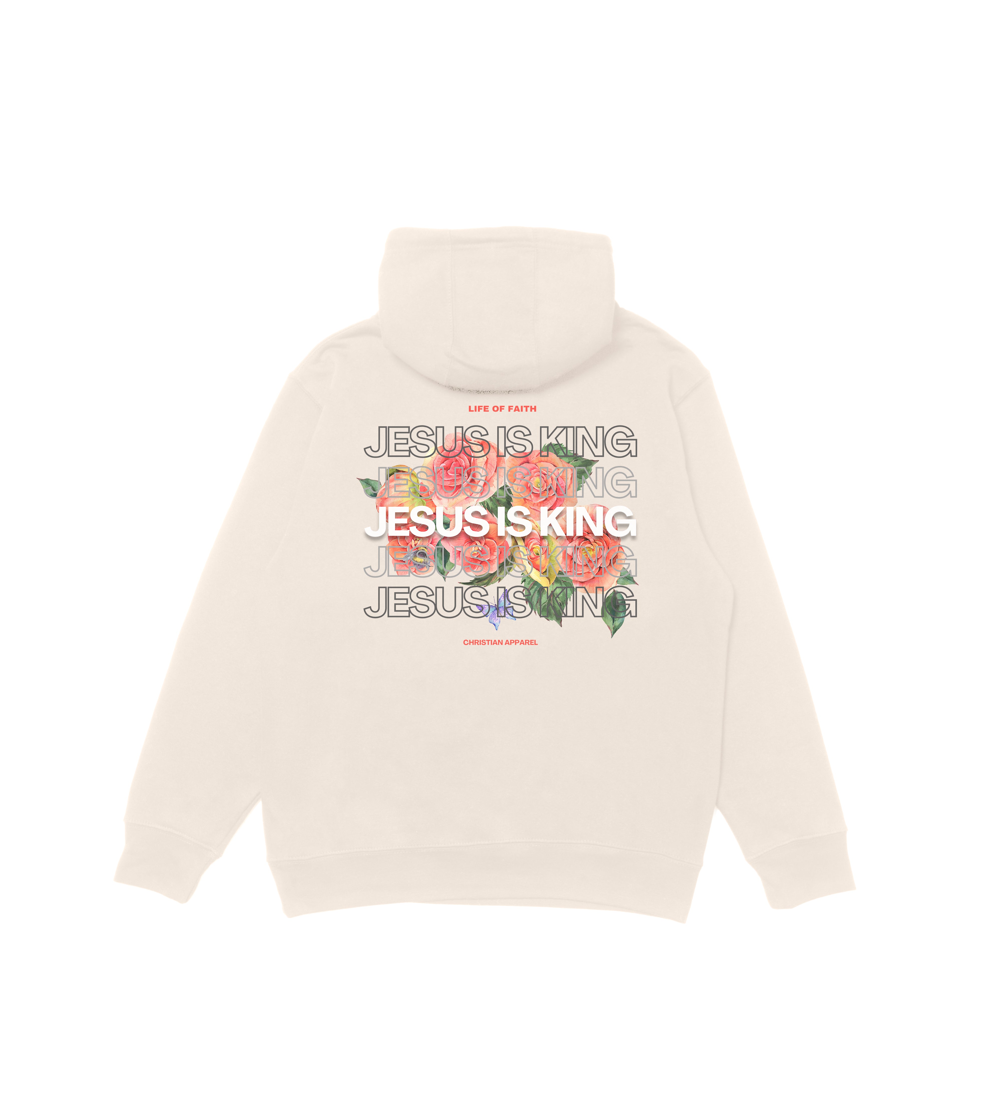 JESUS IS KING STAPLE UNISEX HOODIE - PINK