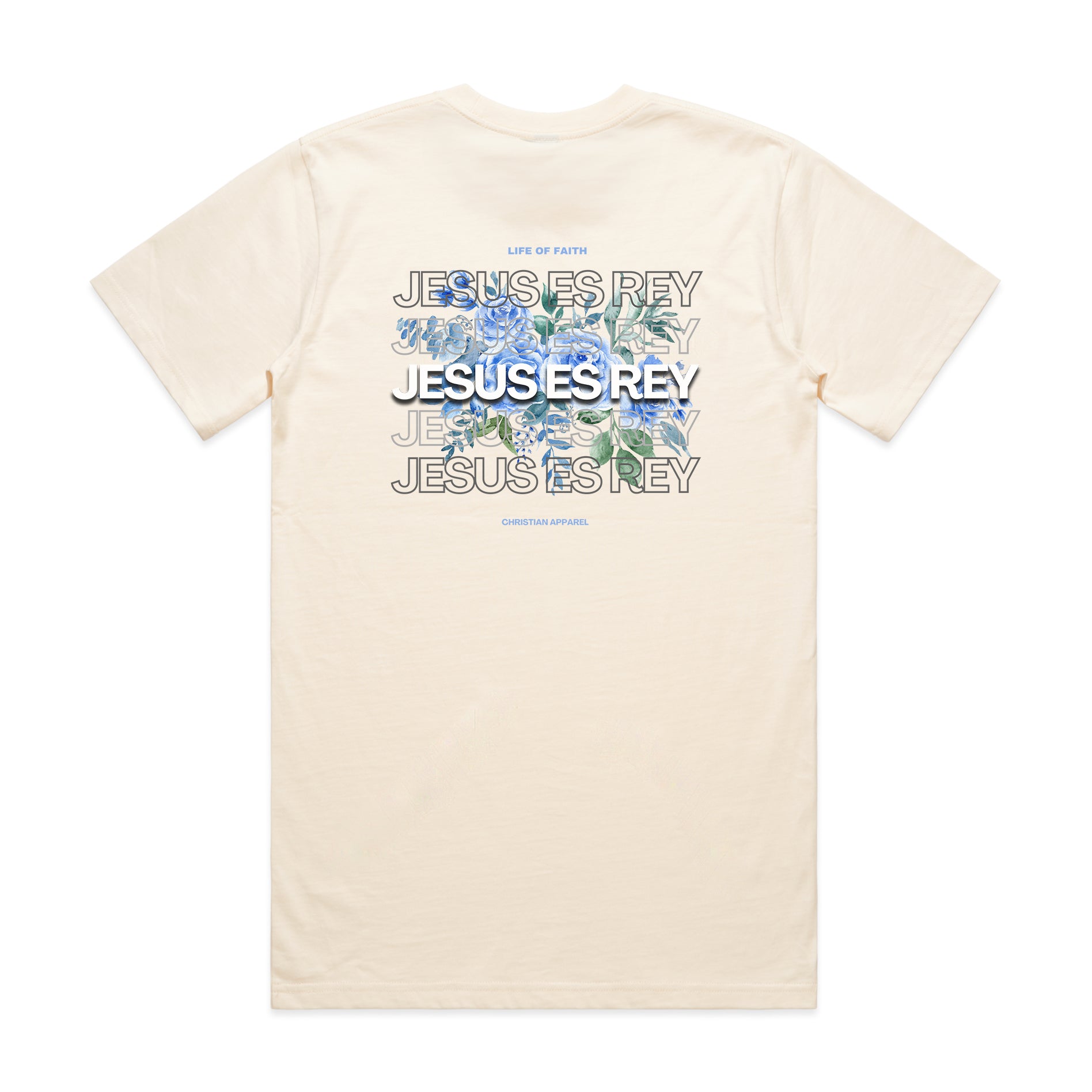 JESUS ES REY CLASSIC UNISEX TEE - BLUE