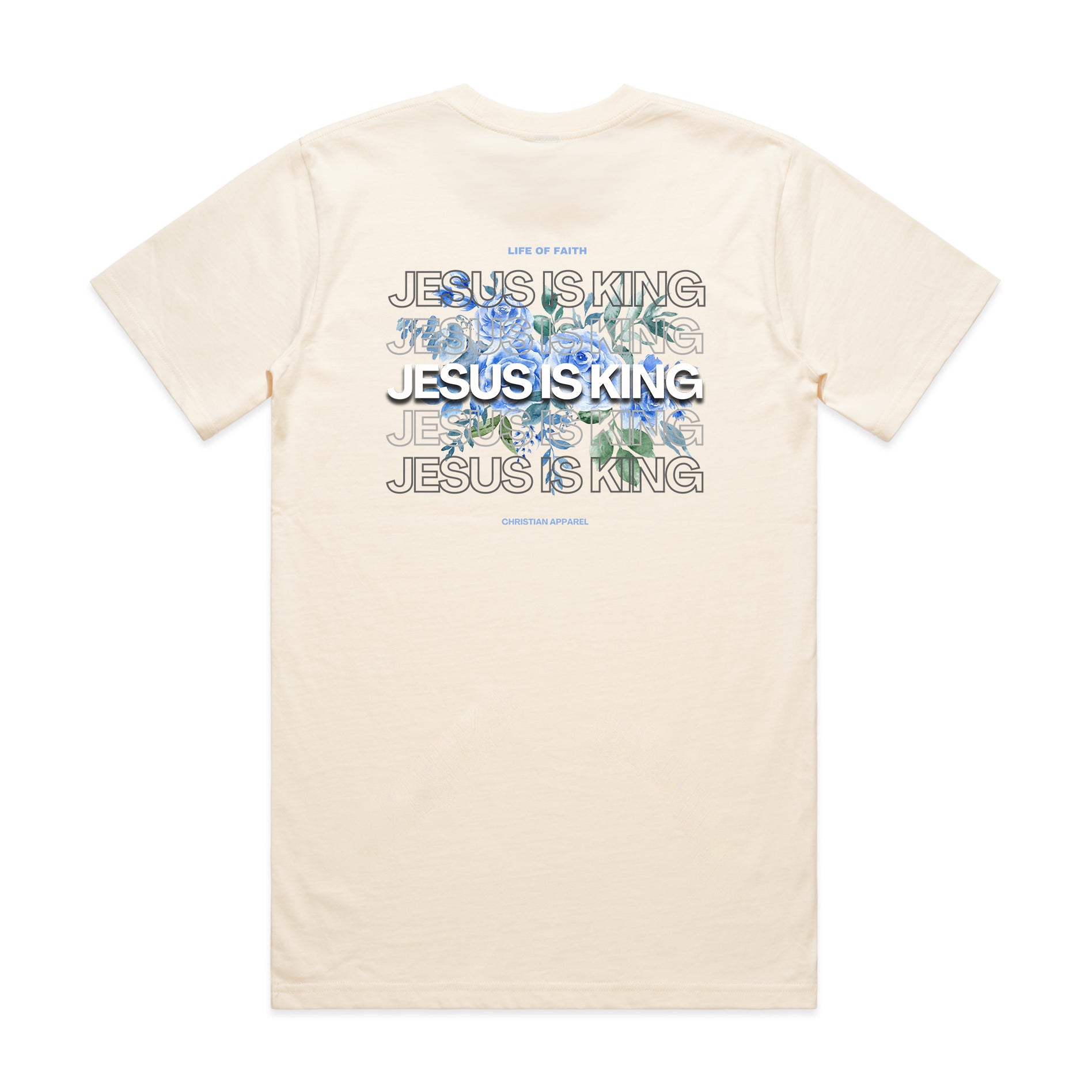 JESUS IS KING CLASSIC UNISEX TEE - BLUE