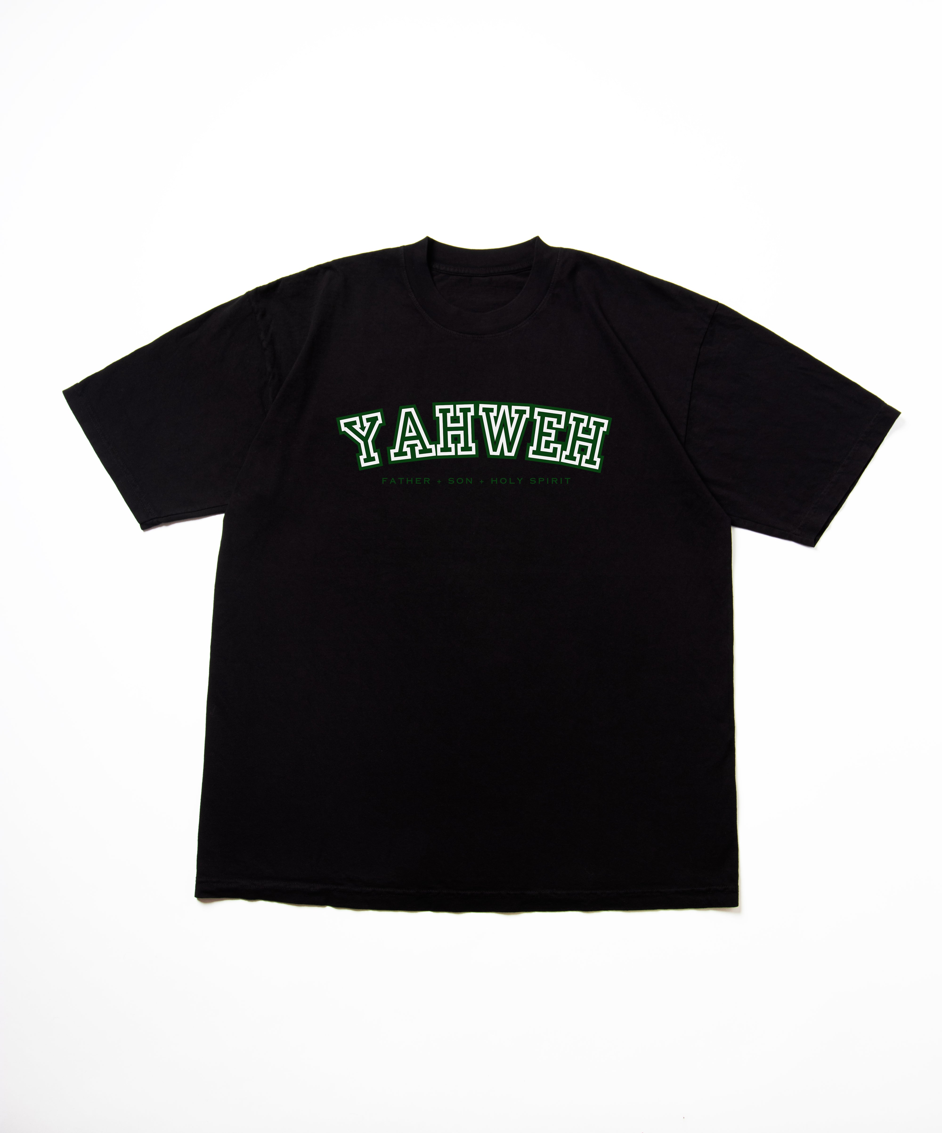 "YAHWEH" UNIVERSITY OVERSIZE TEE (FOREST)