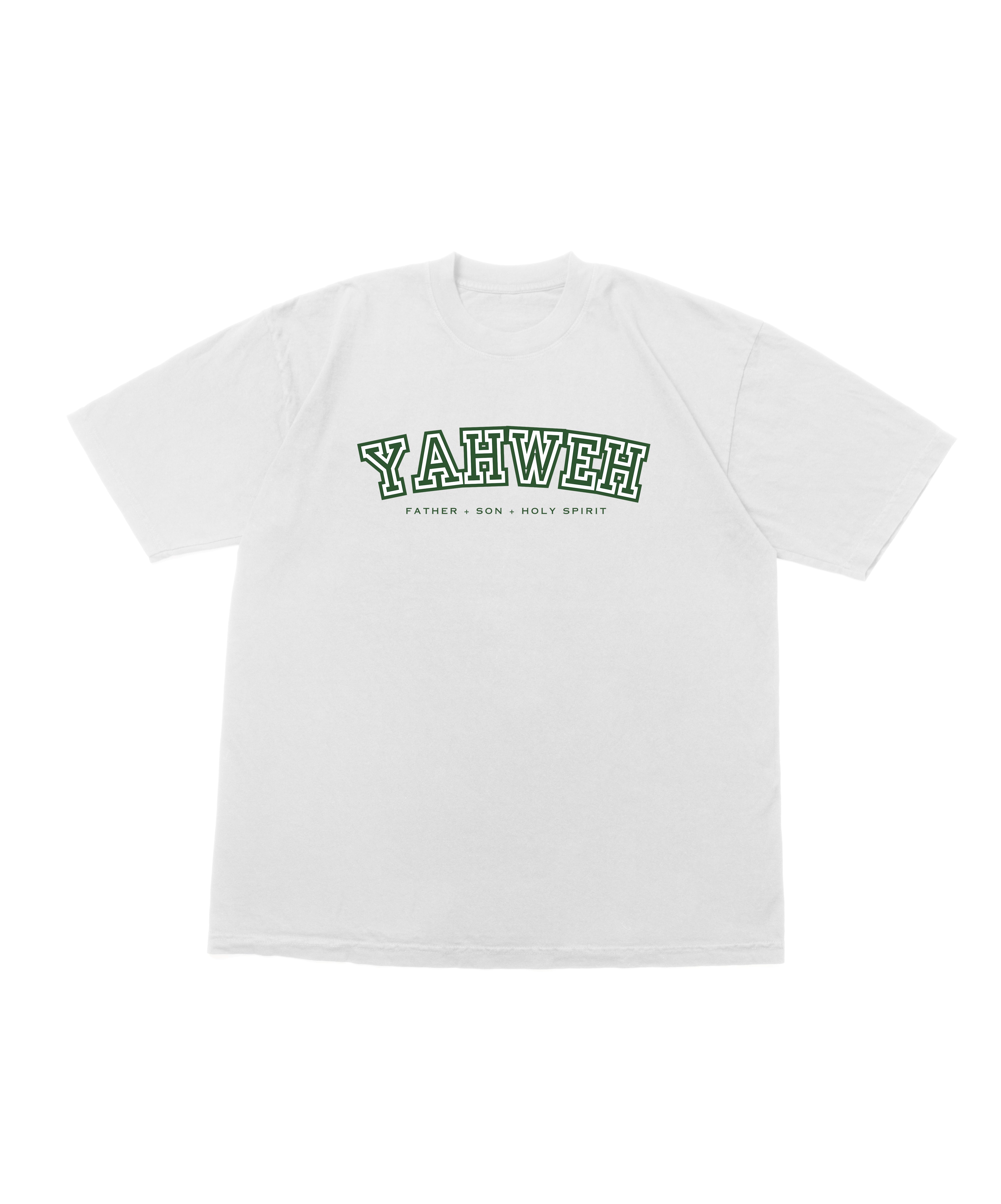 "YAHWEH" UNIVERSITY OVERSIZE TEE (FOREST)