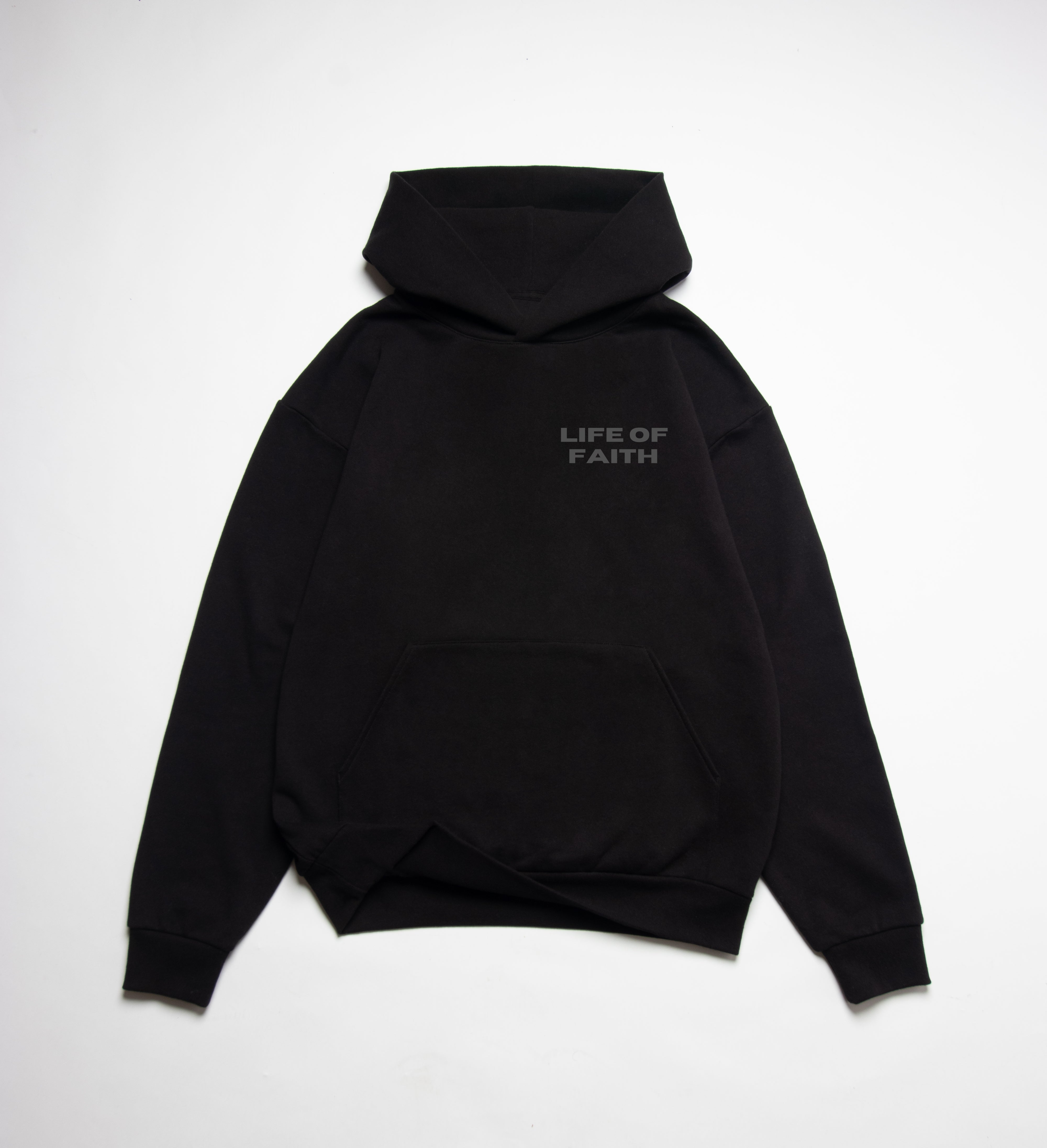 LIFE OF FAITH 2023 OVERSIZE HOODIE (420GSM) - CHARCOAL