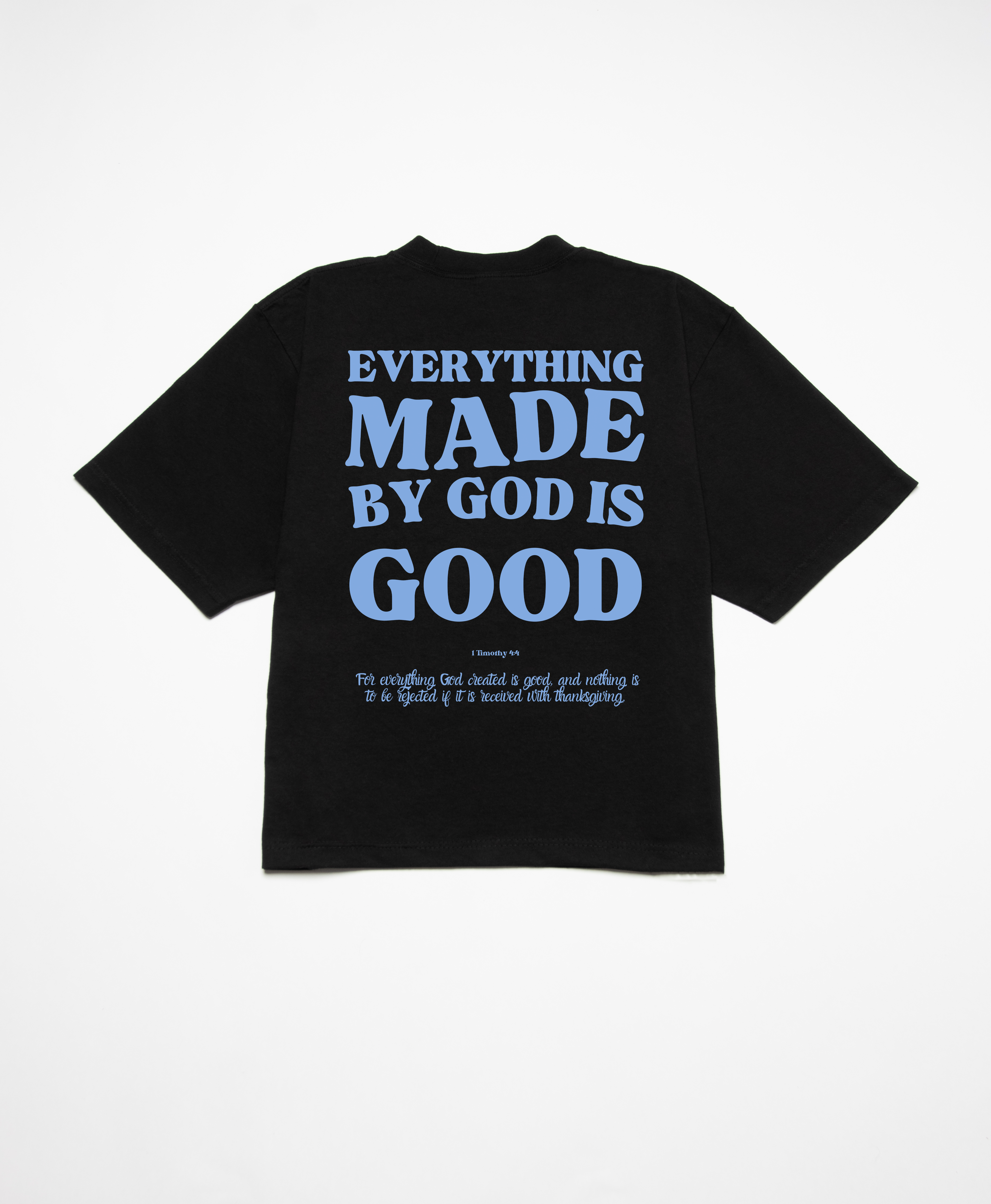 MADE BY GOD BOXY TEE (UNIVERSITY BLUE)
