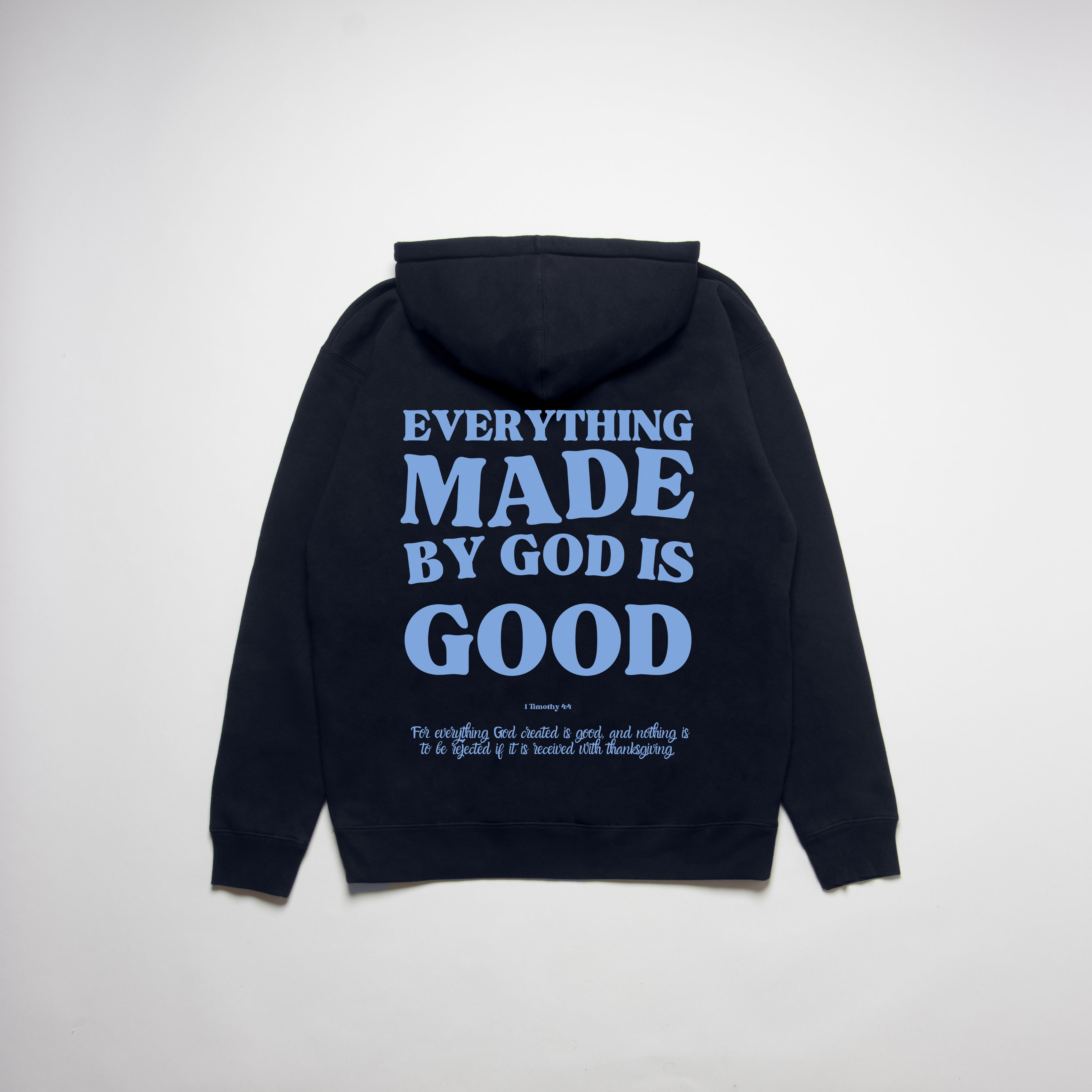 MADE BY GOD HEAVYWEIGHT UNISEX HOODIE - LIGHT BLUE