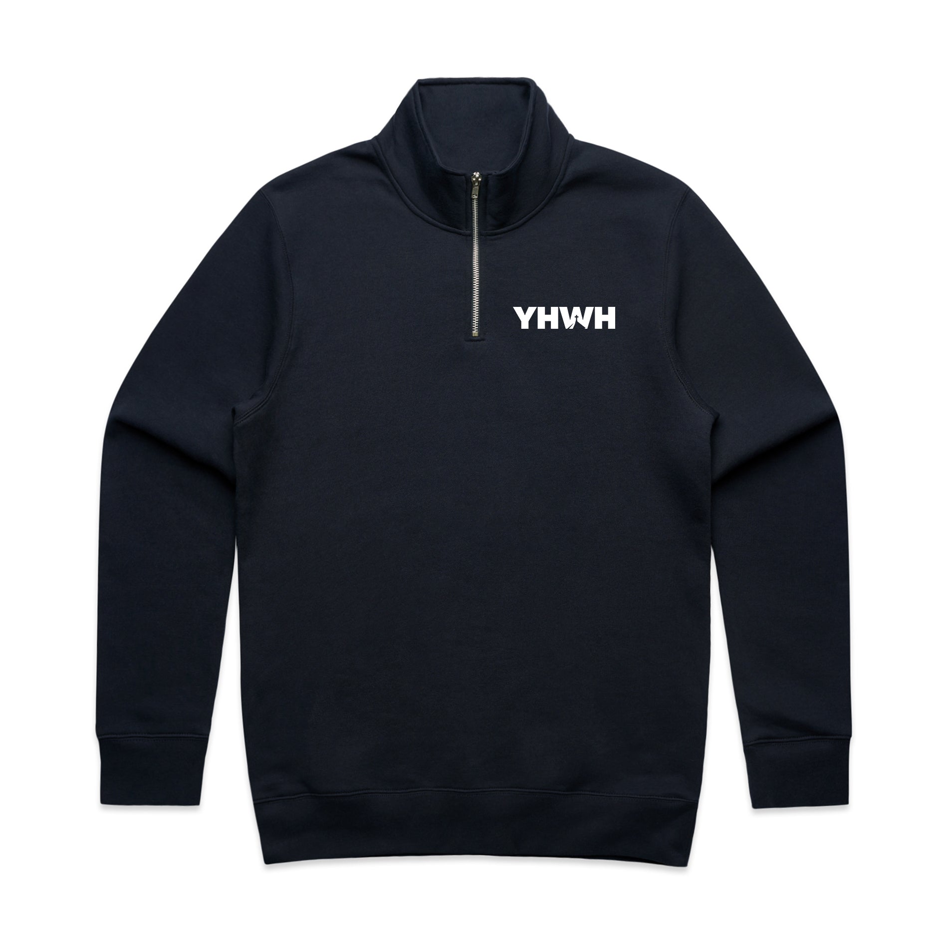 YHWH CROSS PREMIUM HALF ZIP - WHITE