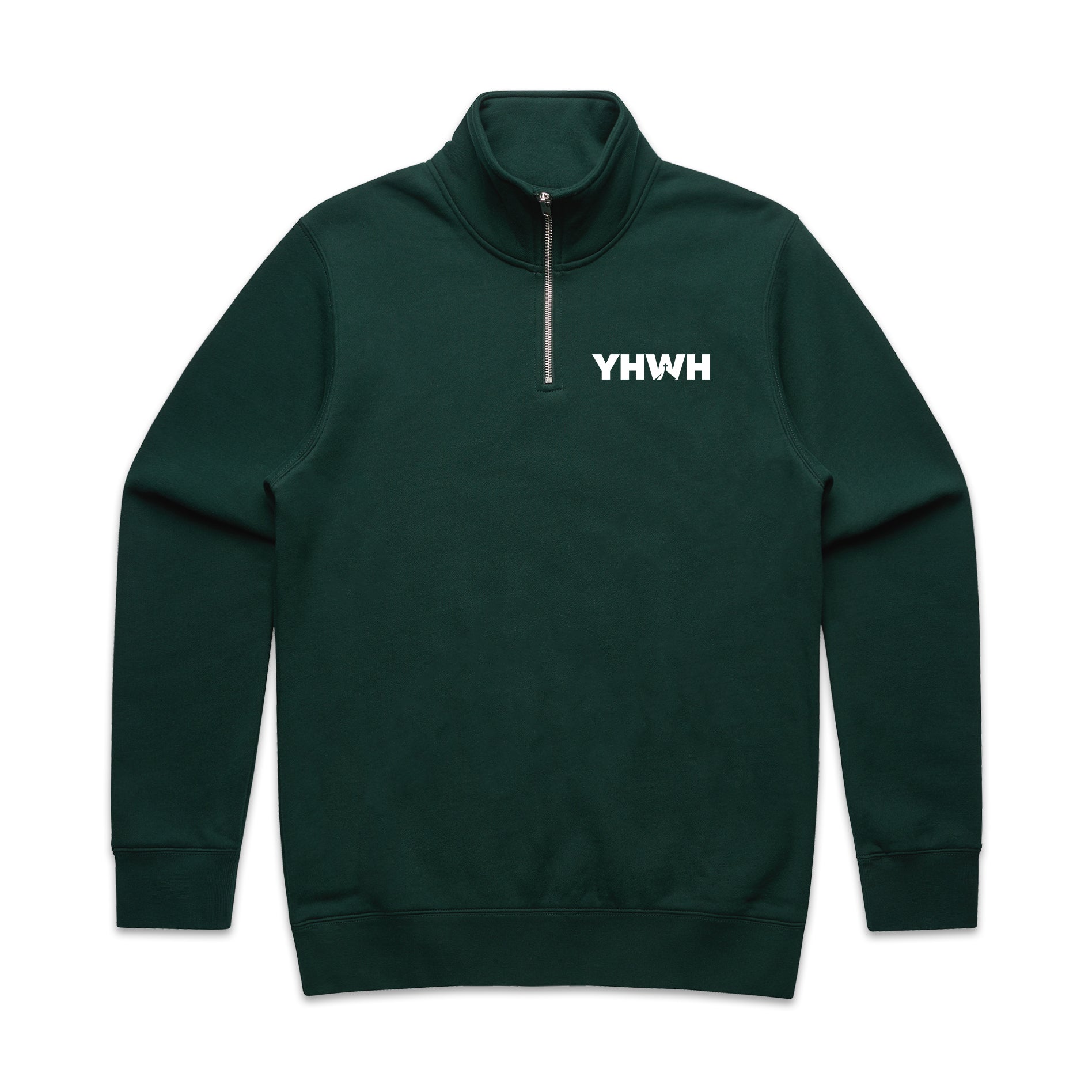 YHWH CROSS PREMIUM HALF ZIP - WHITE