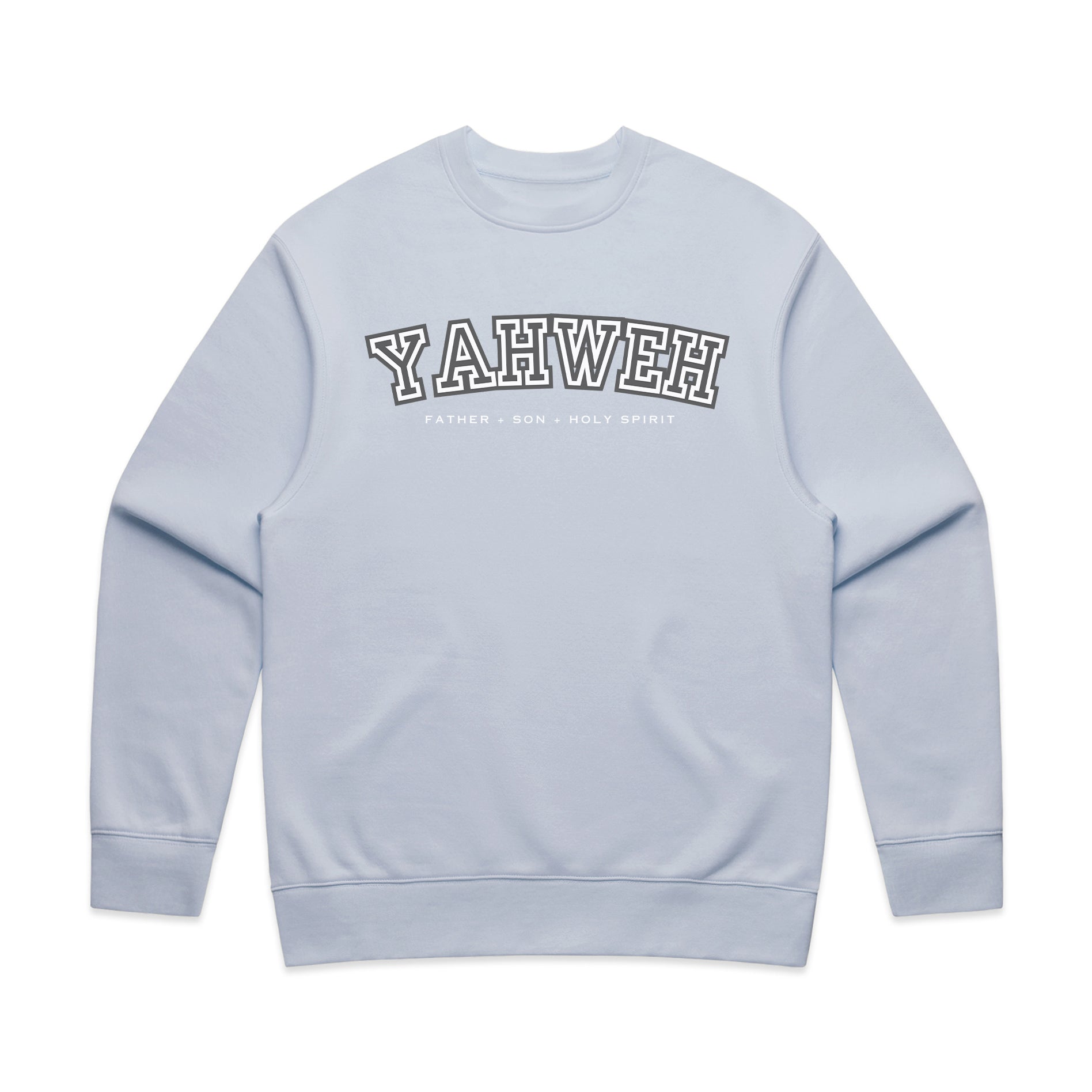 "YAHWEH" UNIVERSITY RELAXED CREWNECK - GREY