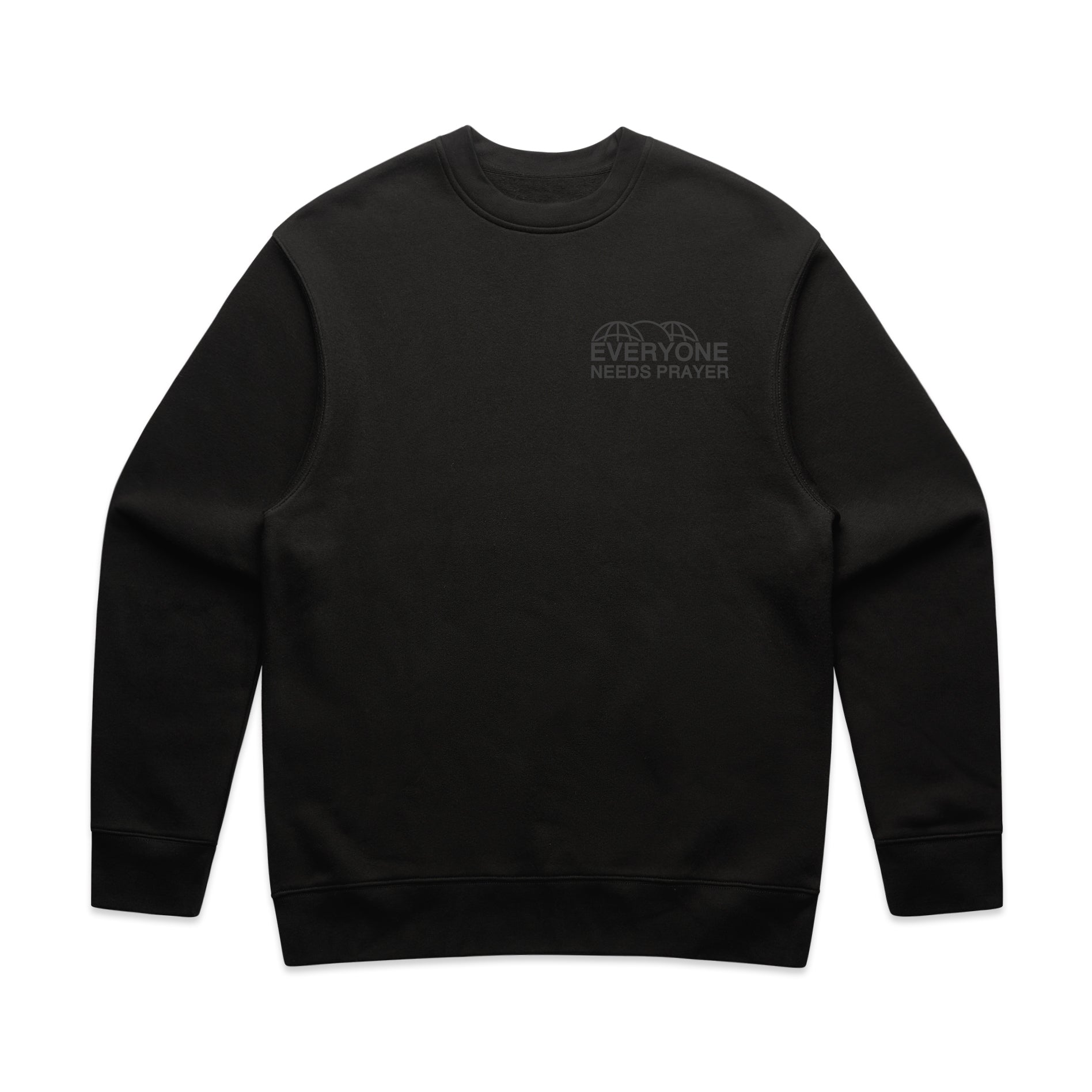 PRAYER RELAXED CREWNECK - CHARCOAL