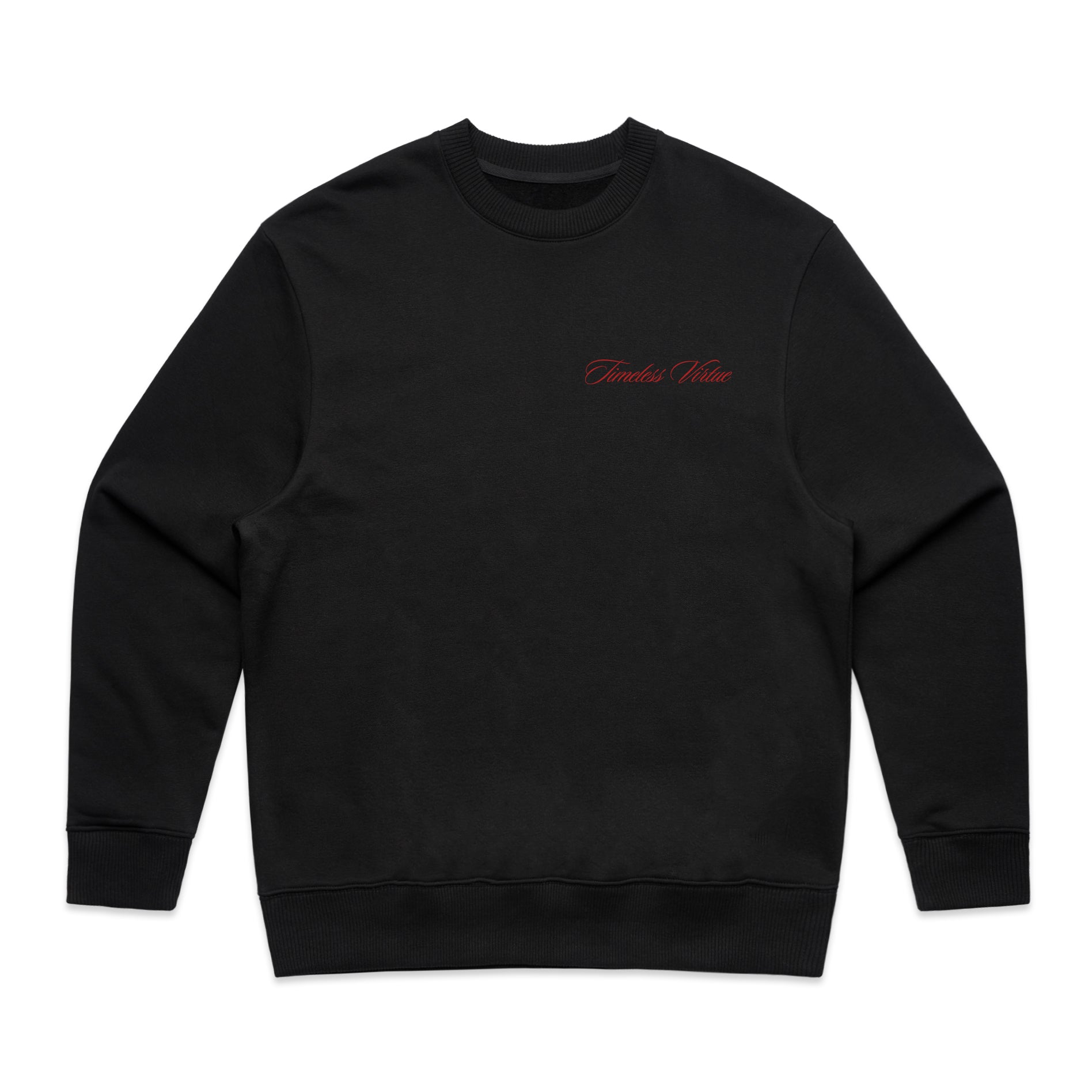 TIMELESS VIRTUE PREMIUM OVERSIZED CREWNECK - RED