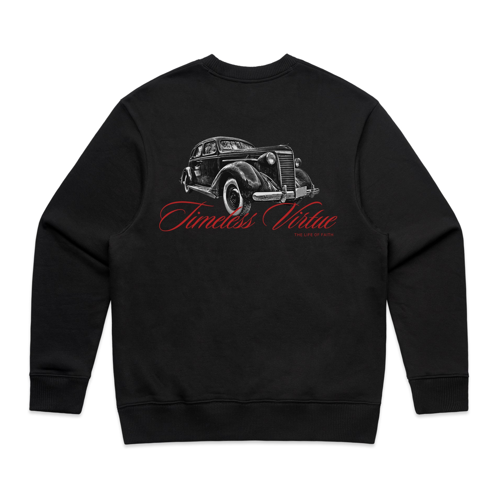 TIMELESS VIRTUE PREMIUM OVERSIZED CREWNECK - RED