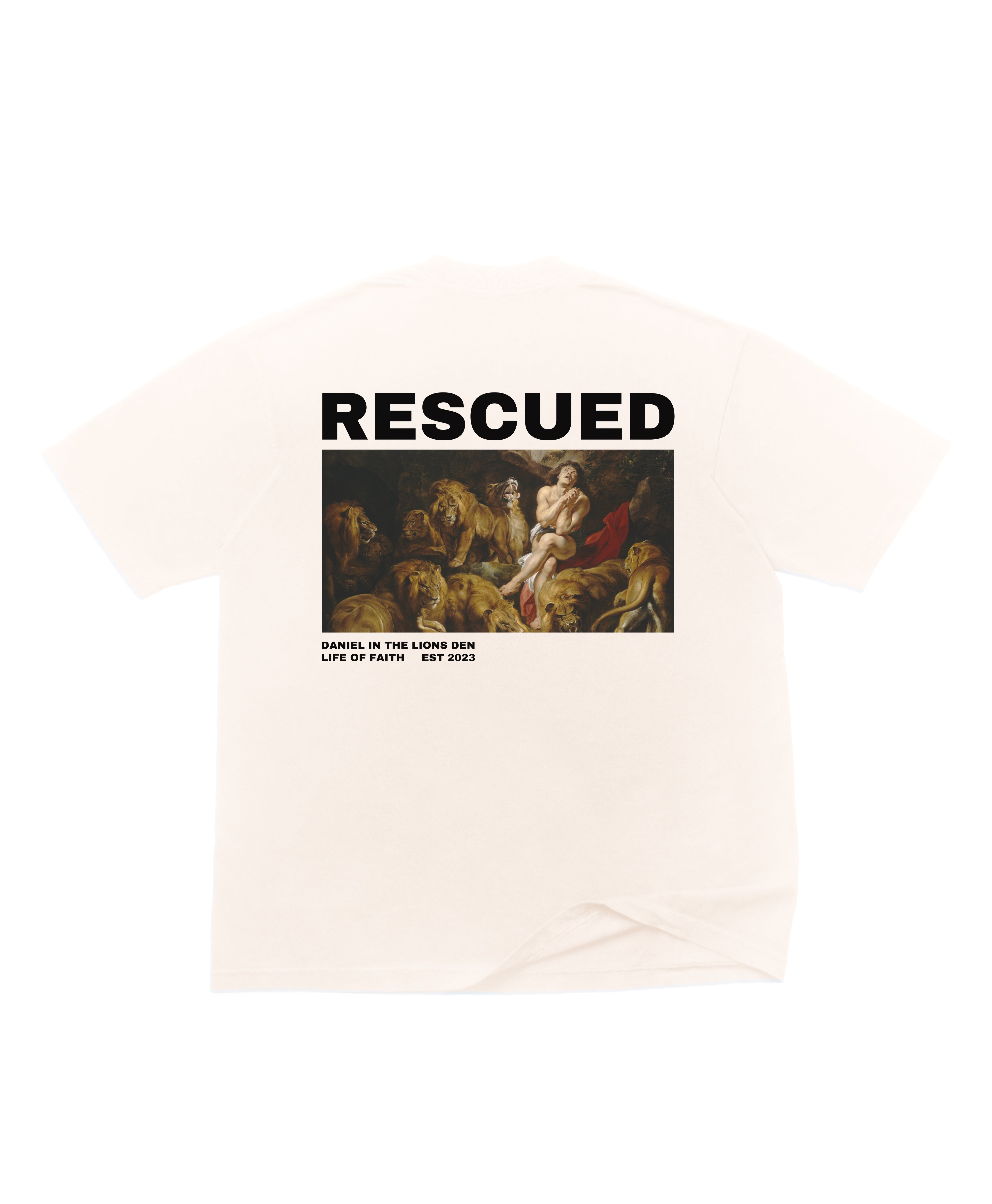 RESCUED OVERSIZE TEE - BLACK