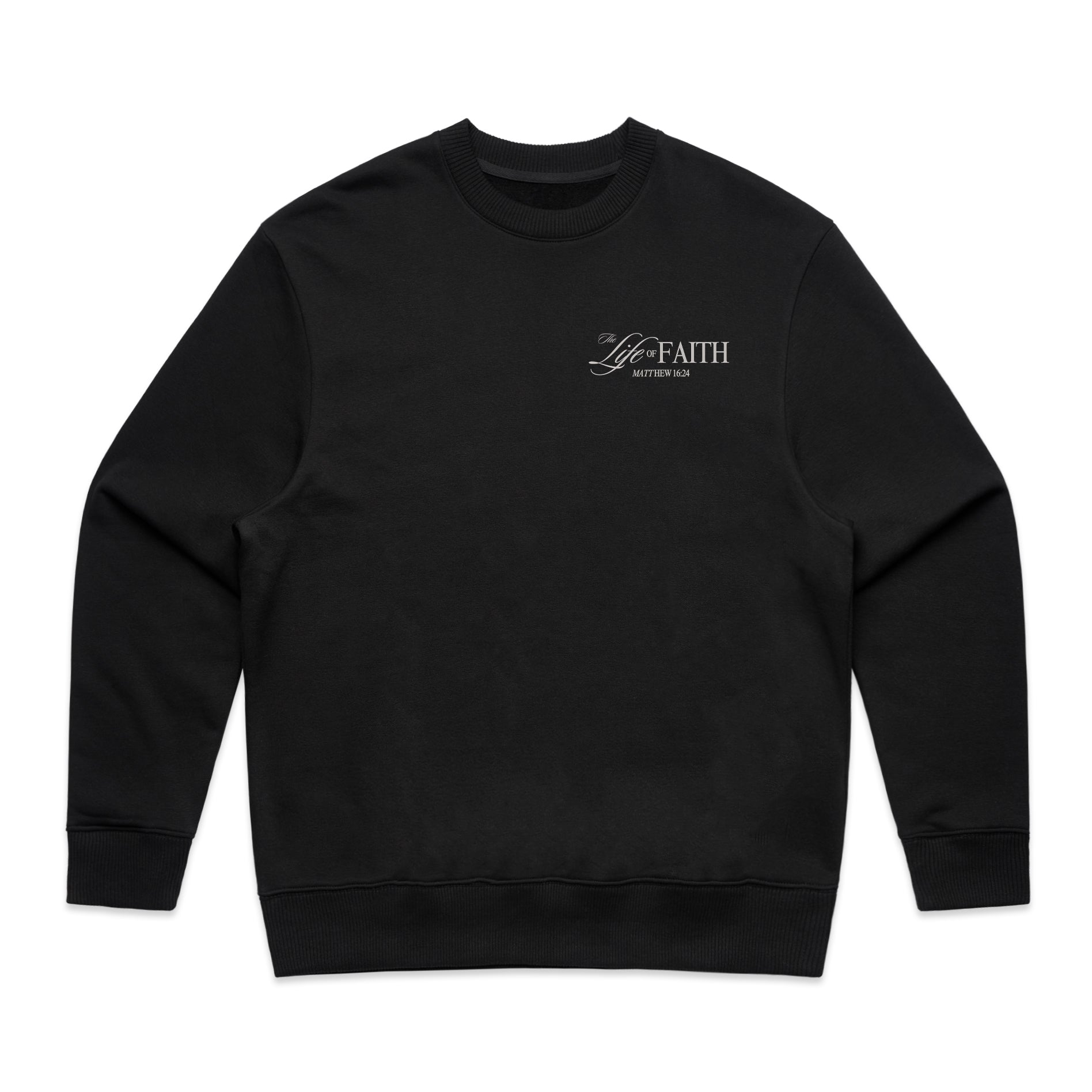 THE LIFE OF FAITH PREMIUM OVERSIZED CREWNECK - EMBROIDERED (ECRU)