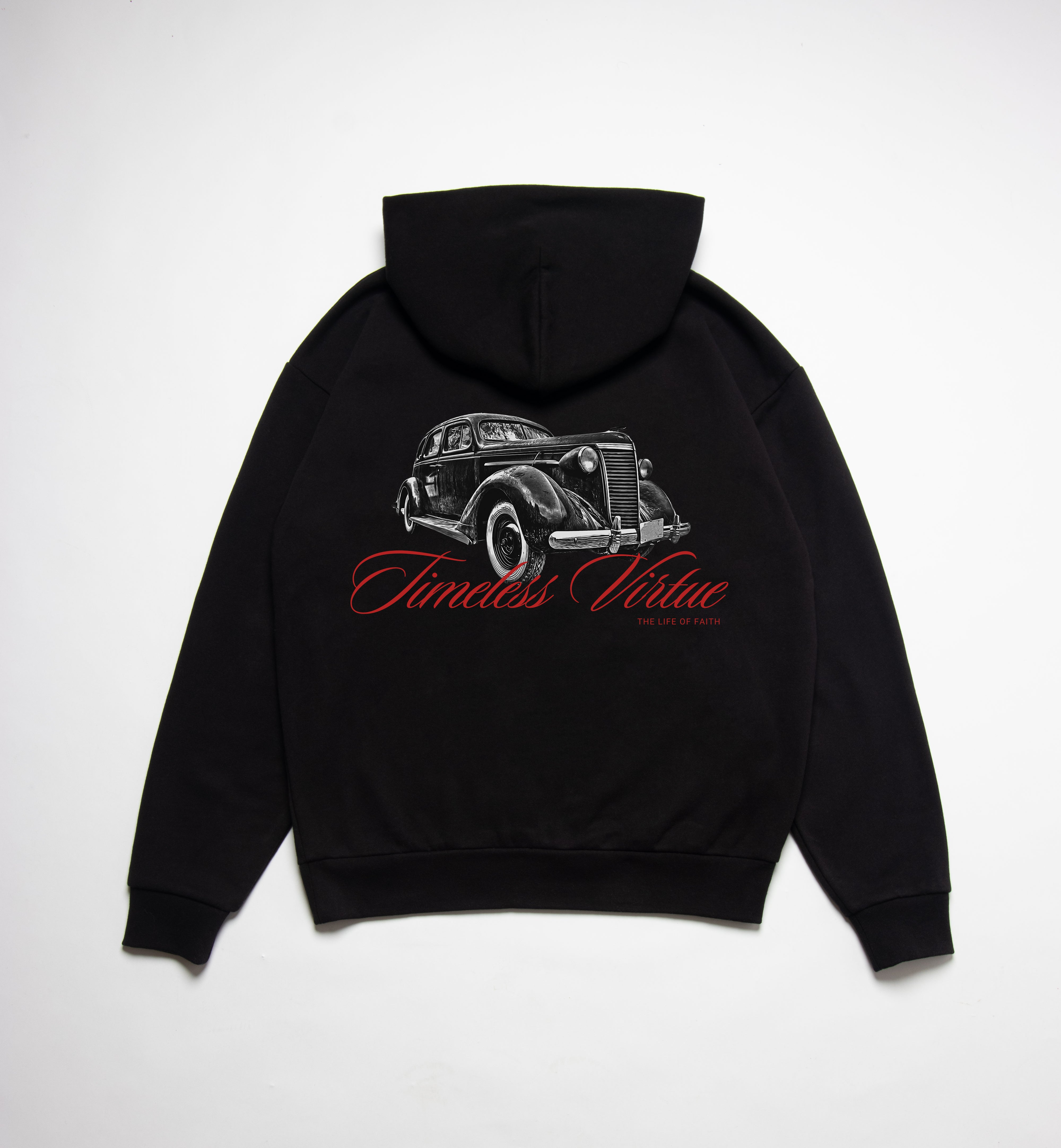 TIMELESS VIRTUE OVERSIZE HOODIE (420GSM) - RED