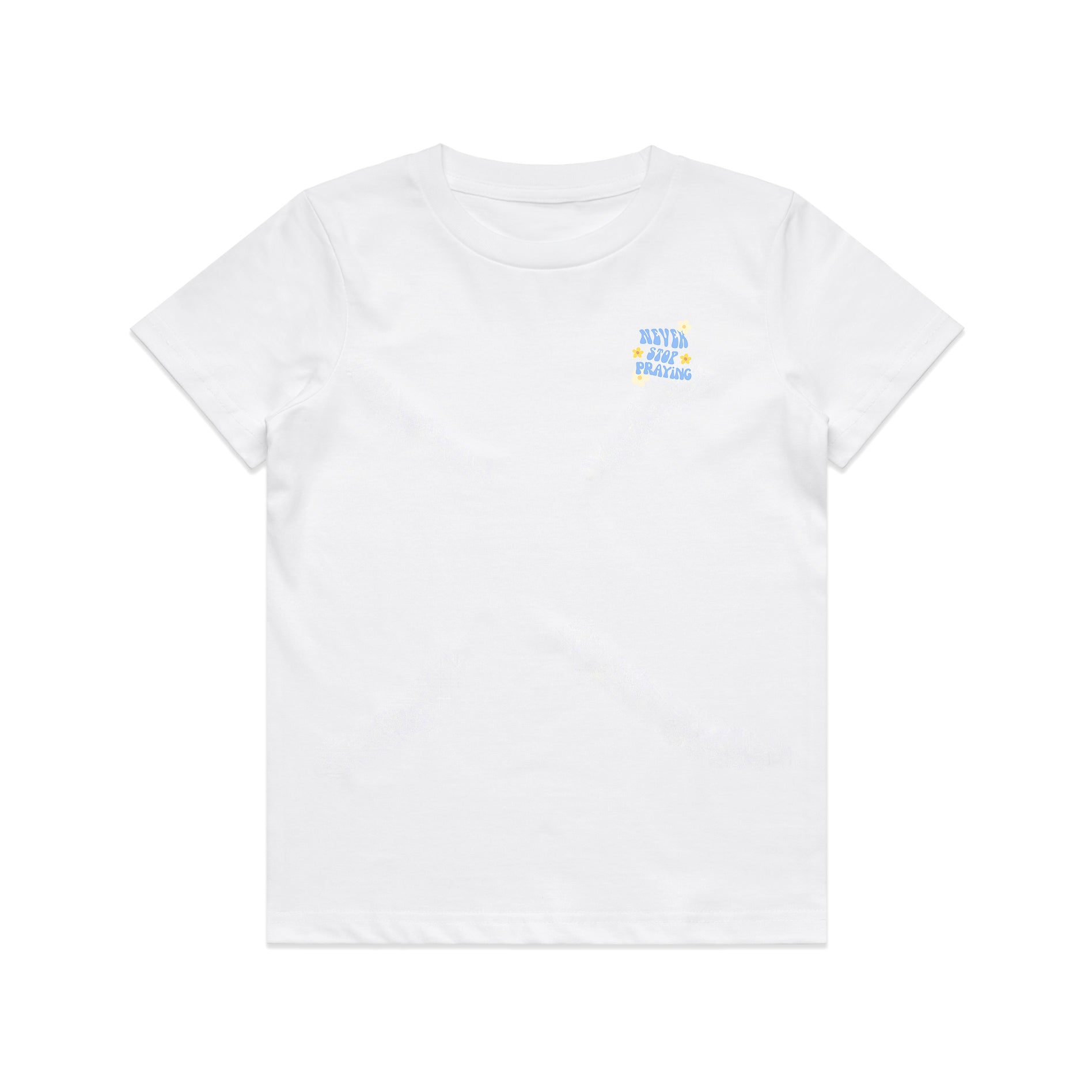 NEVER STOP PRAYING KIDS TEE