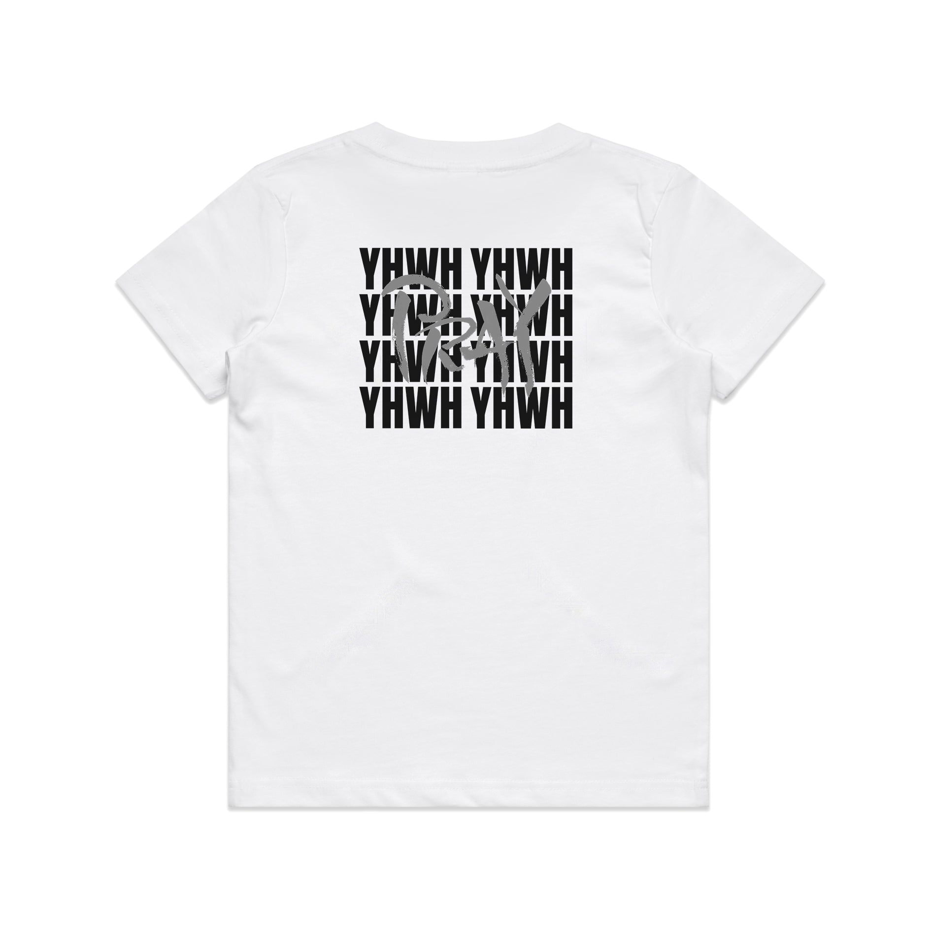 YHWH PRAY KIDS TEE - GREY