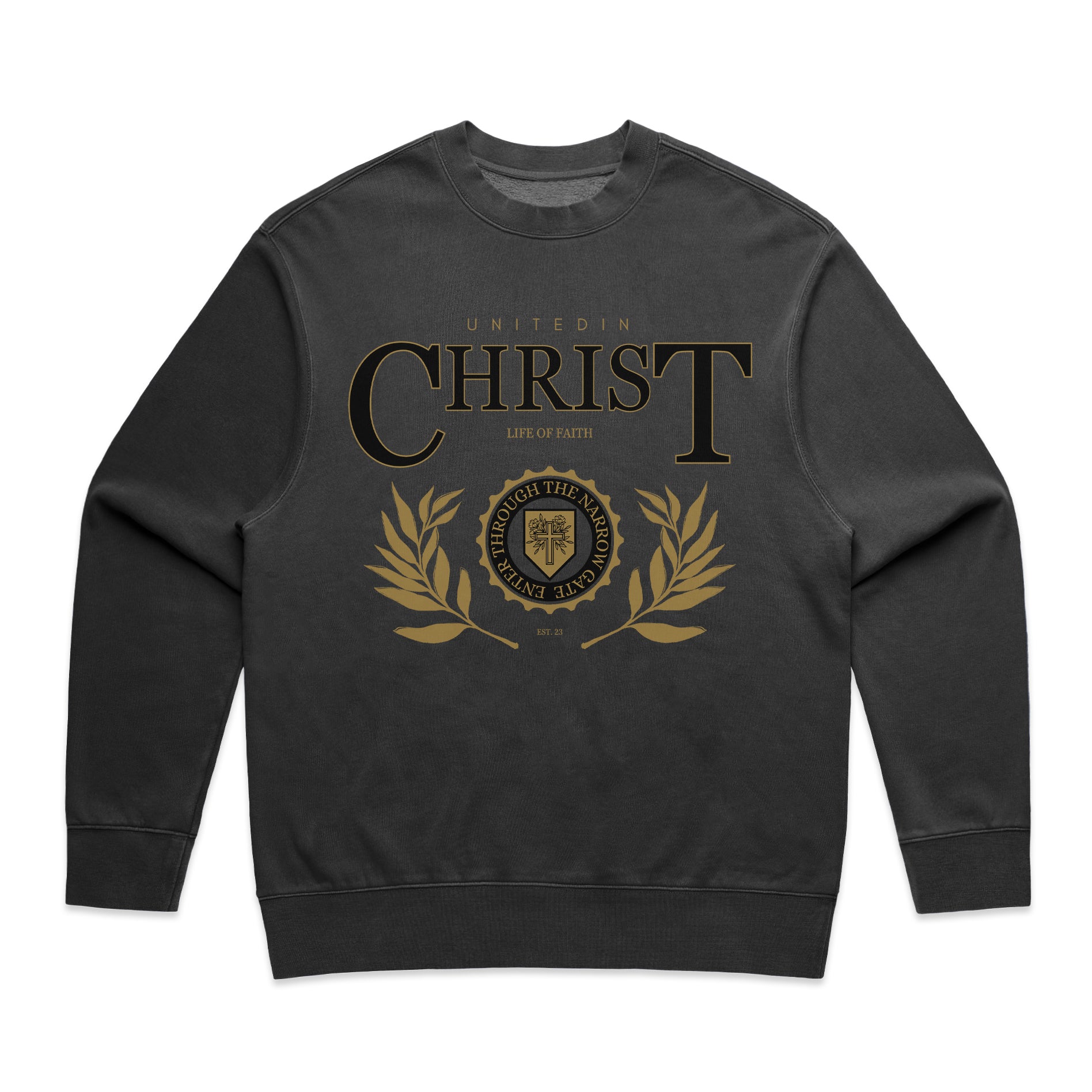 UNITED IN CHRIST RELAXED CREWNECK - BLACK