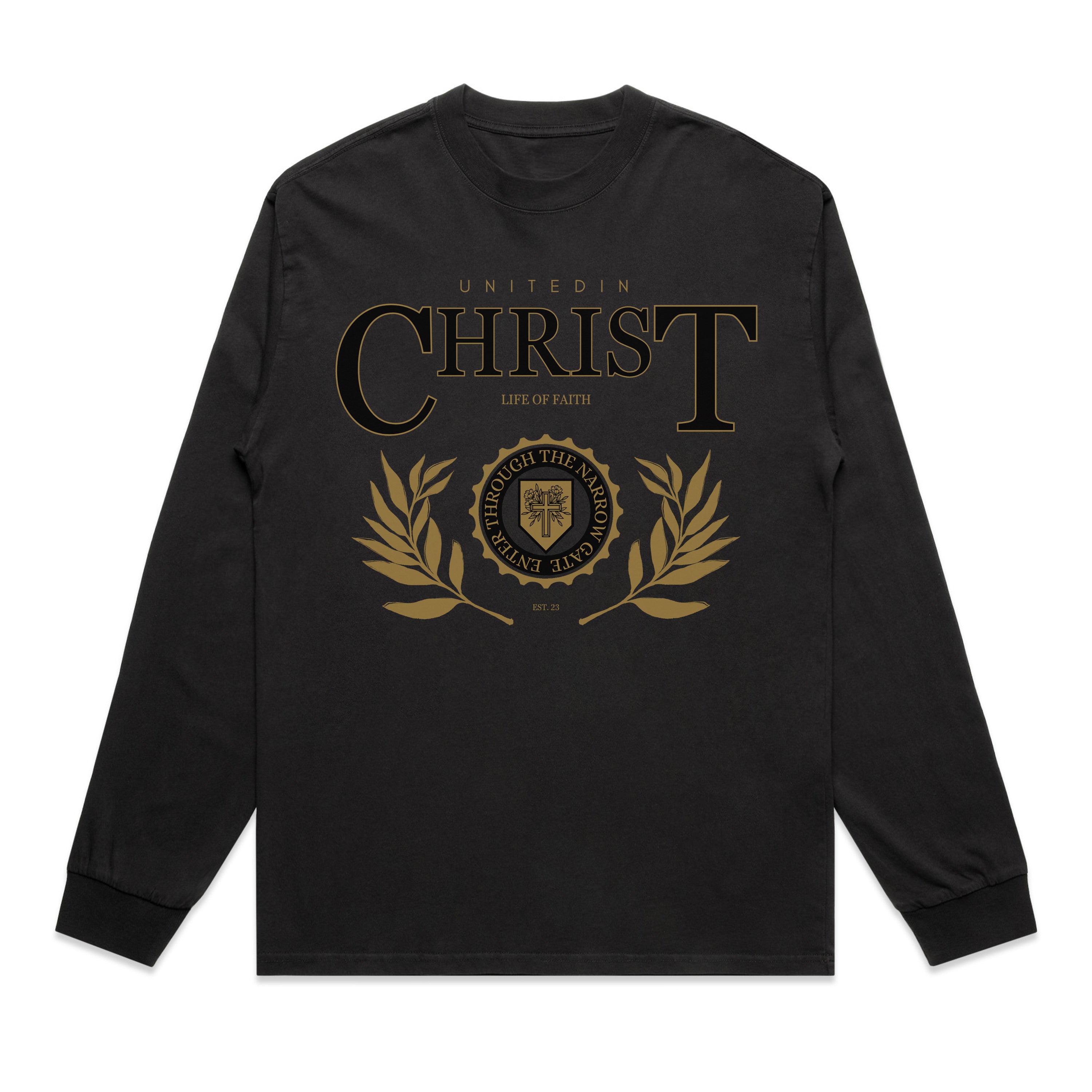 UNITED IN CHRIST HEAVY OVERSIZE LONG SLEEVE - BLACK