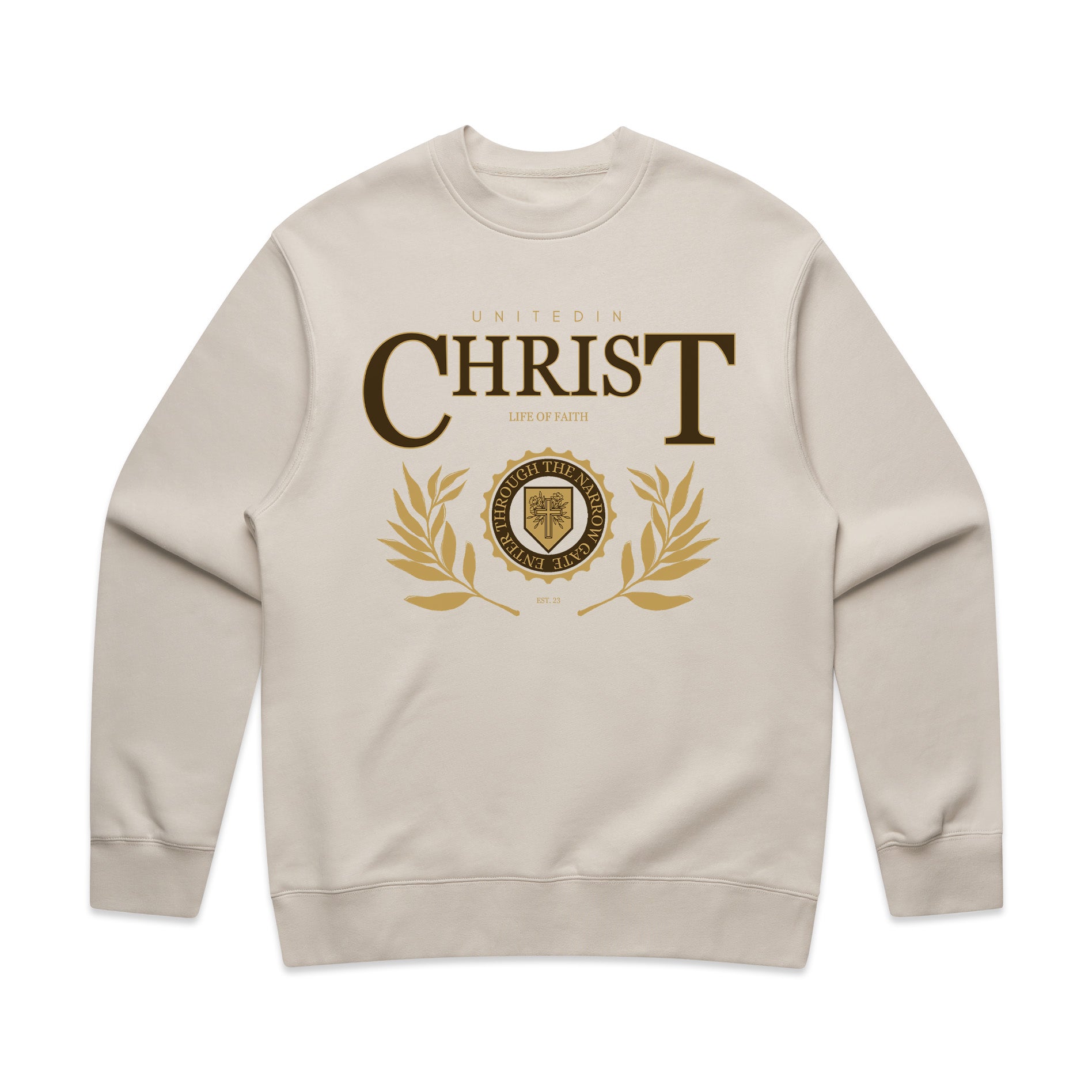 UNITED IN CHRIST RELAXED CREWNECK - BROWN