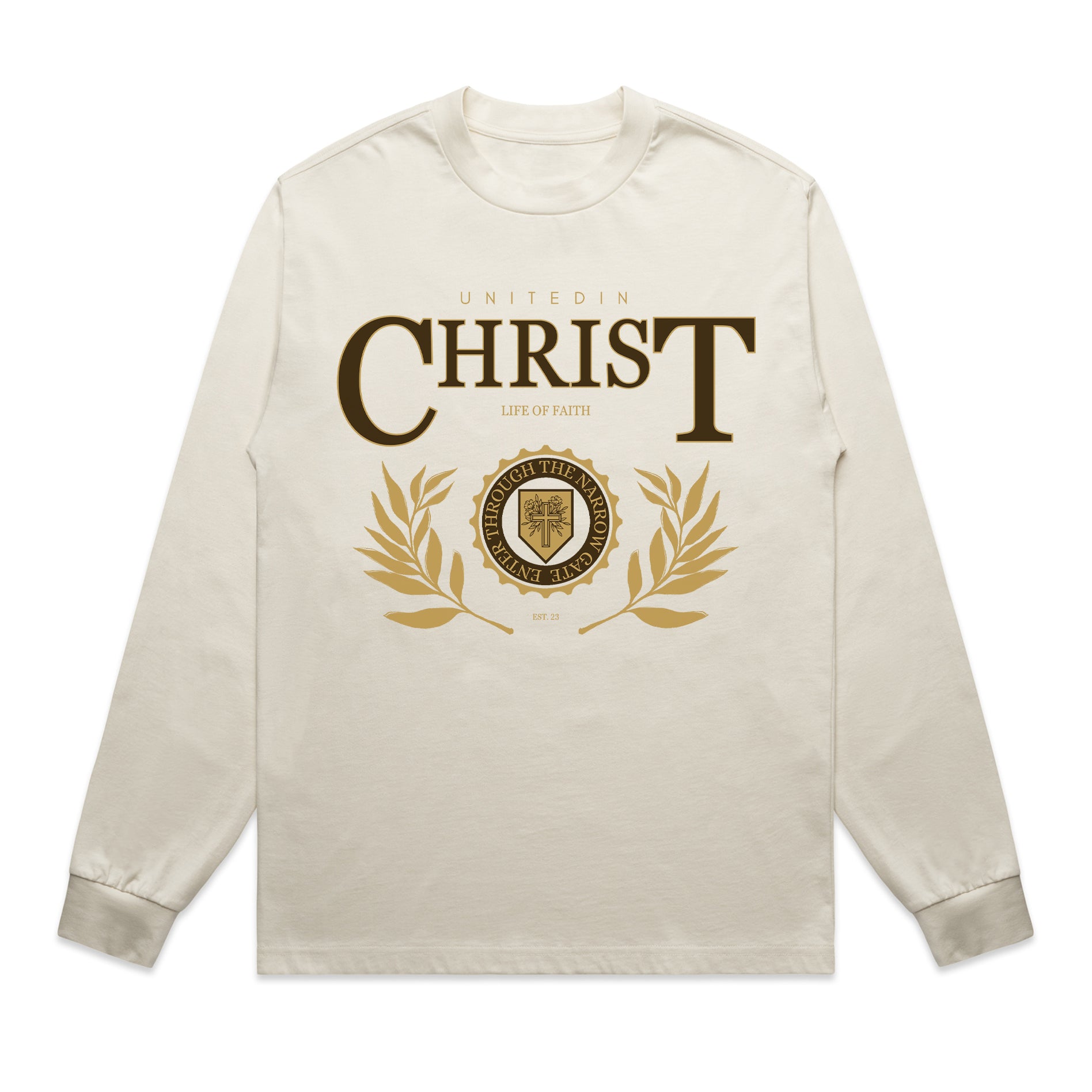 UNITED IN CHRIST HEAVY OVERSIZE LONG SLEEVE - BROWN