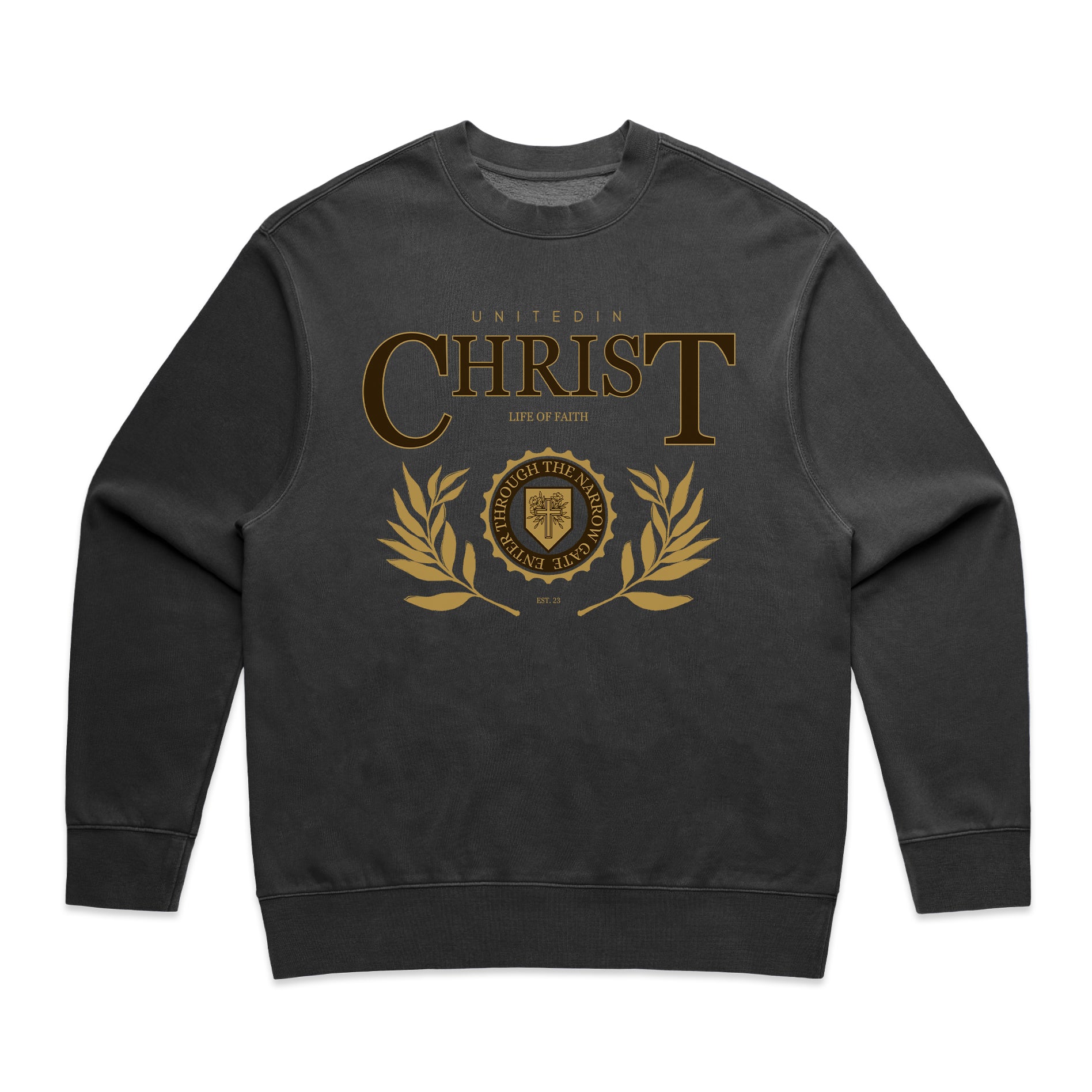 UNITED IN CHRIST RELAXED CREWNECK - BROWN