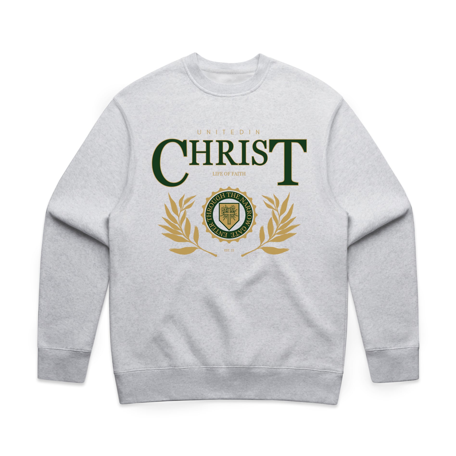 UNITED IN CHRIST RELAXED CREWNECK - HUNTER