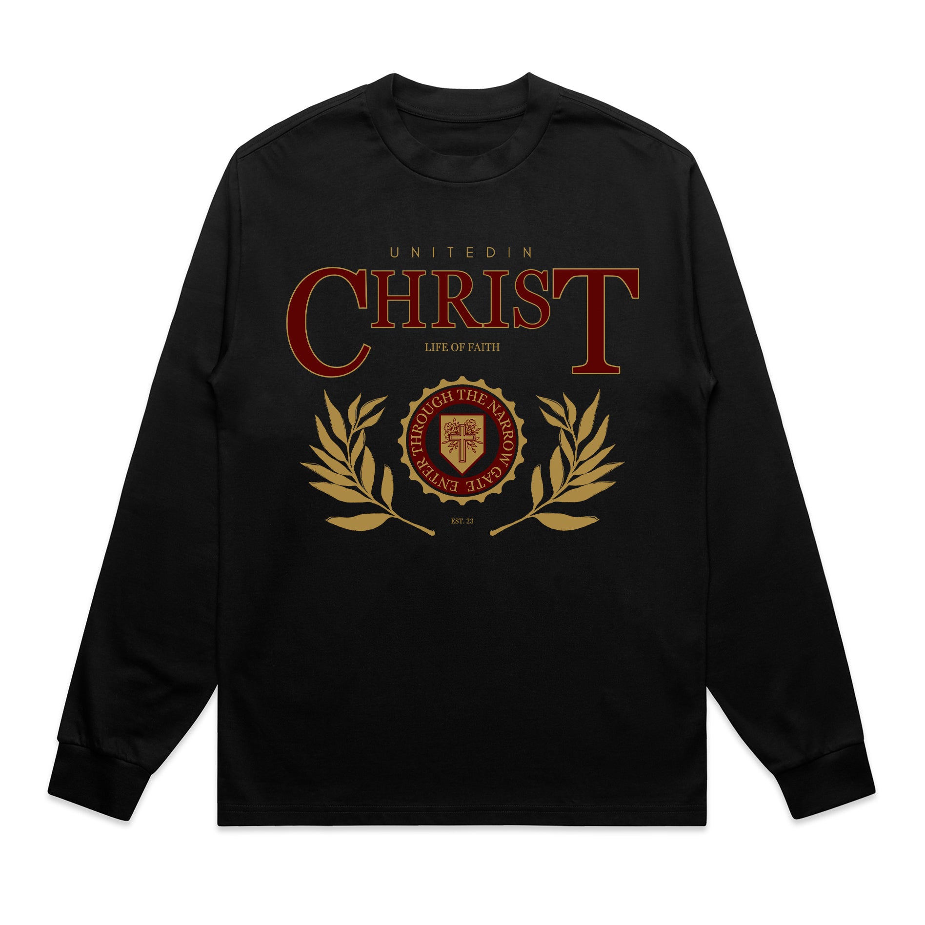 UNITED IN CHRIST HEAVY OVERSIZE LONG SLEEVE - RED