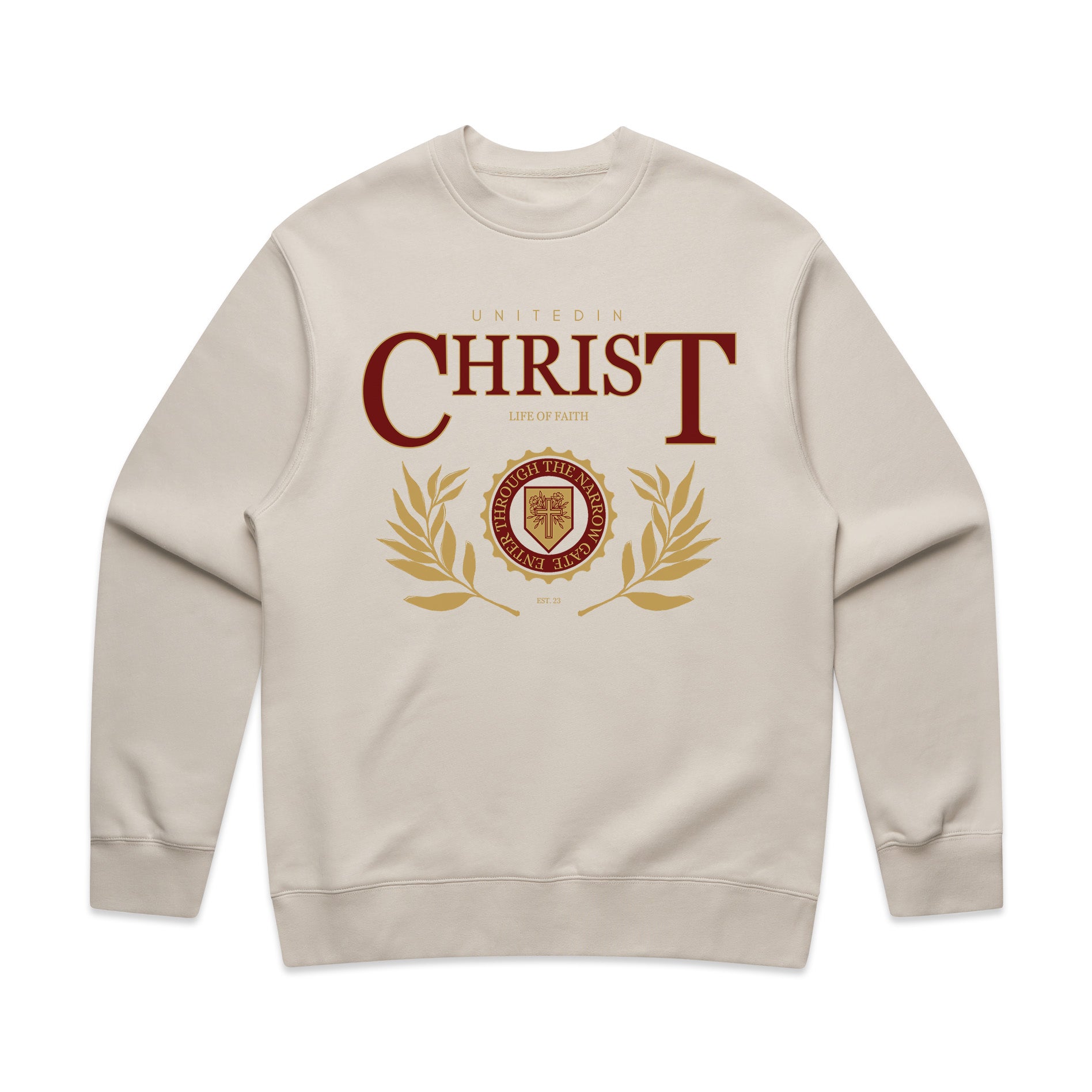 UNITED IN CHRIST RELAXED CREWNECK - RED