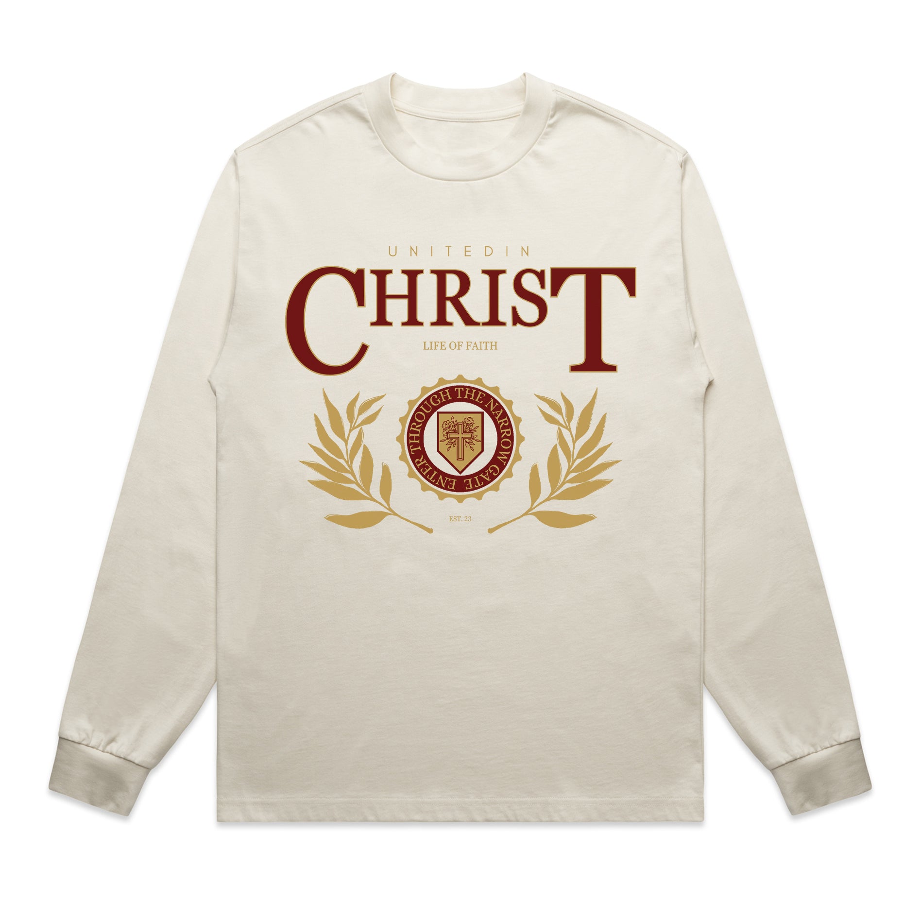 UNITED IN CHRIST HEAVY OVERSIZE LONG SLEEVE - RED