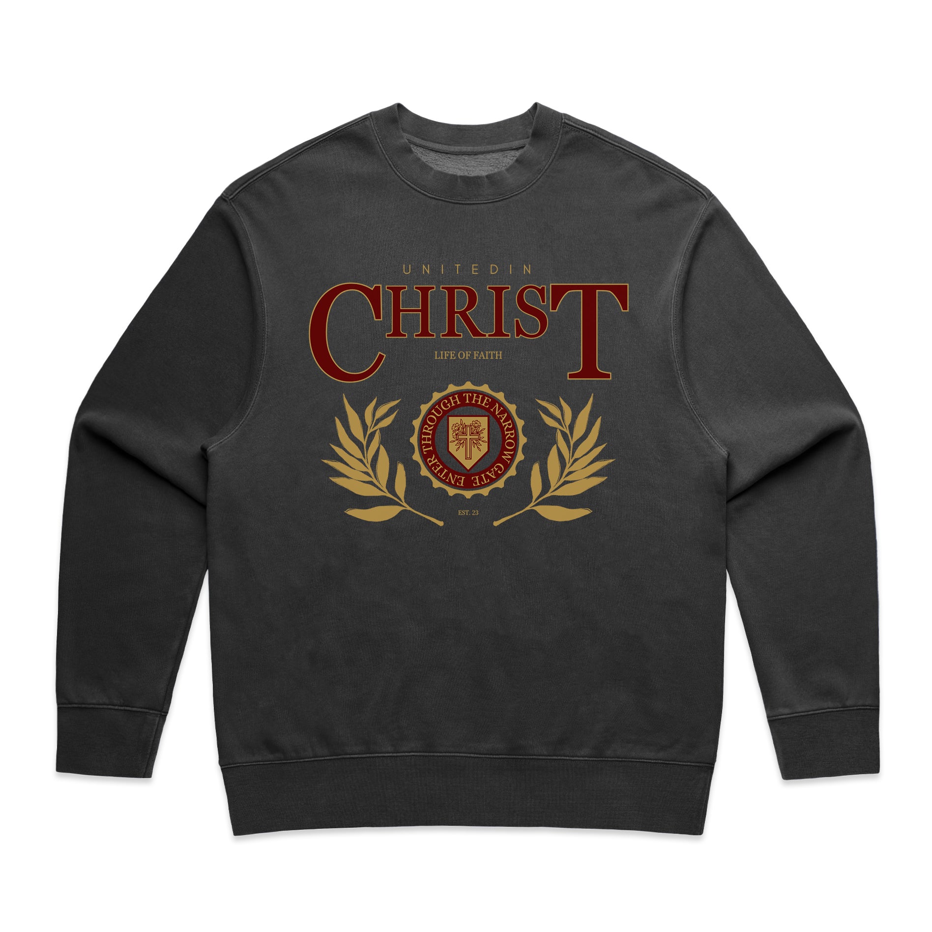 UNITED IN CHRIST RELAXED CREWNECK - RED