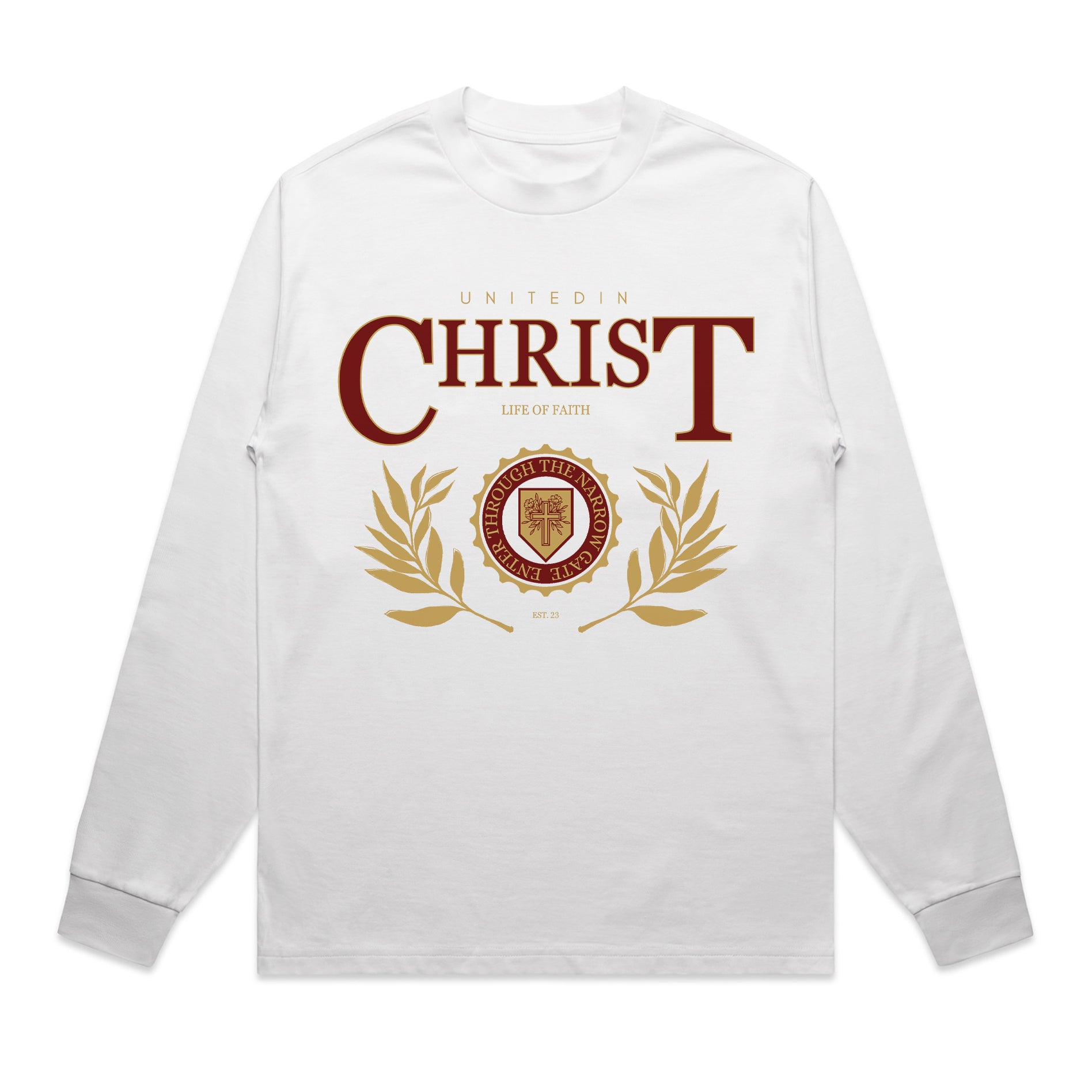 UNITED IN CHRIST HEAVY OVERSIZE LONG SLEEVE - RED