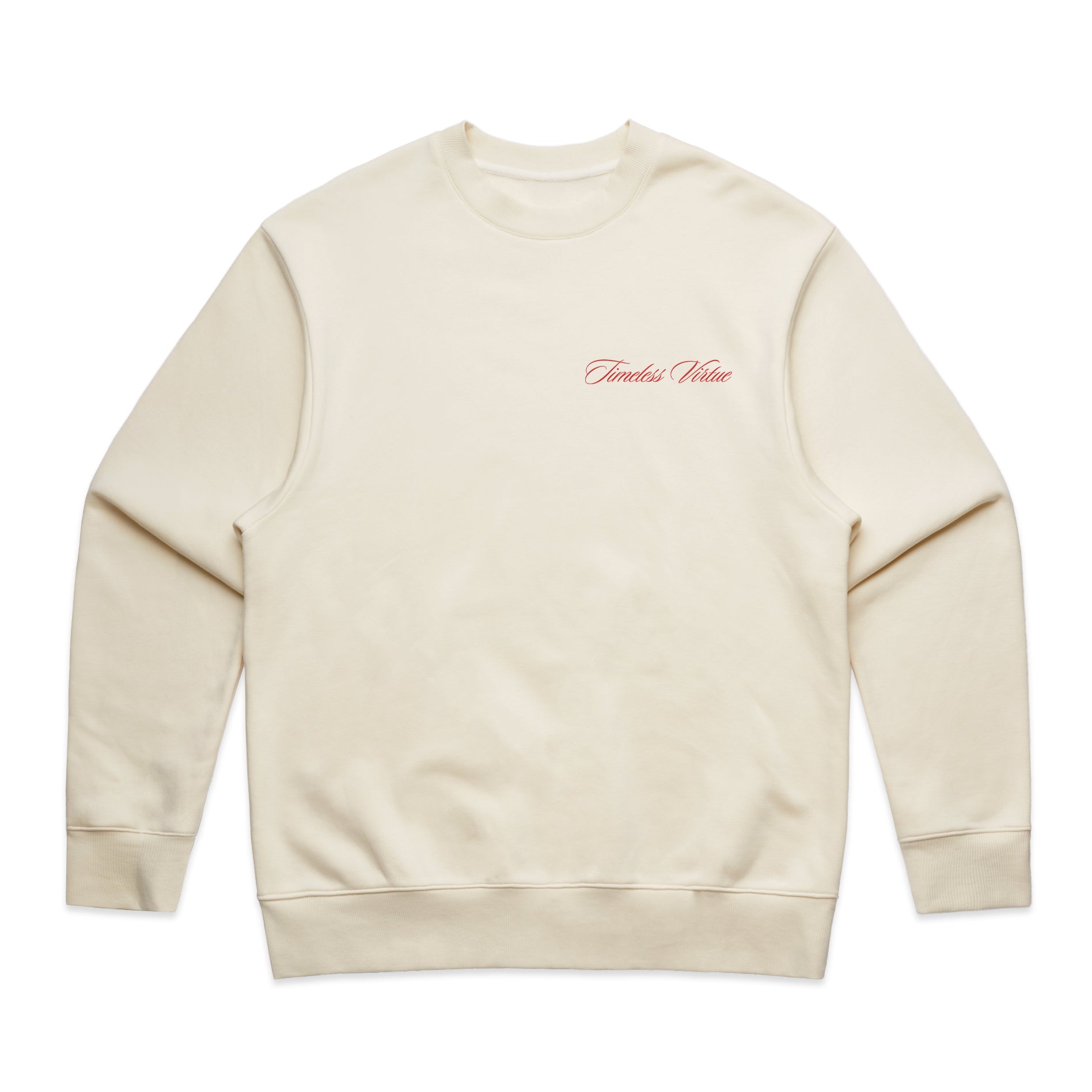 TIMELESS VIRTUE PREMIUM OVERSIZED CREWNECK - RED