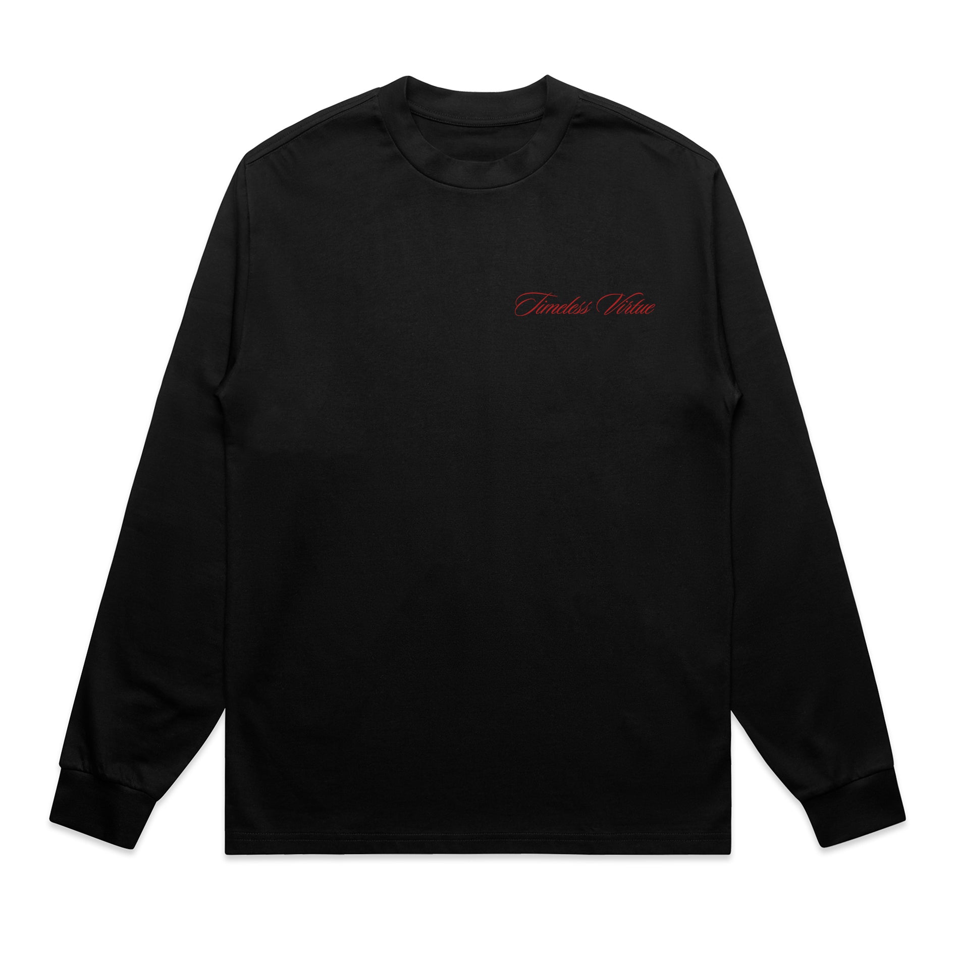 TIMELESS VIRTUE HEAVY OVERSIZE LONG SLEEVE - RED