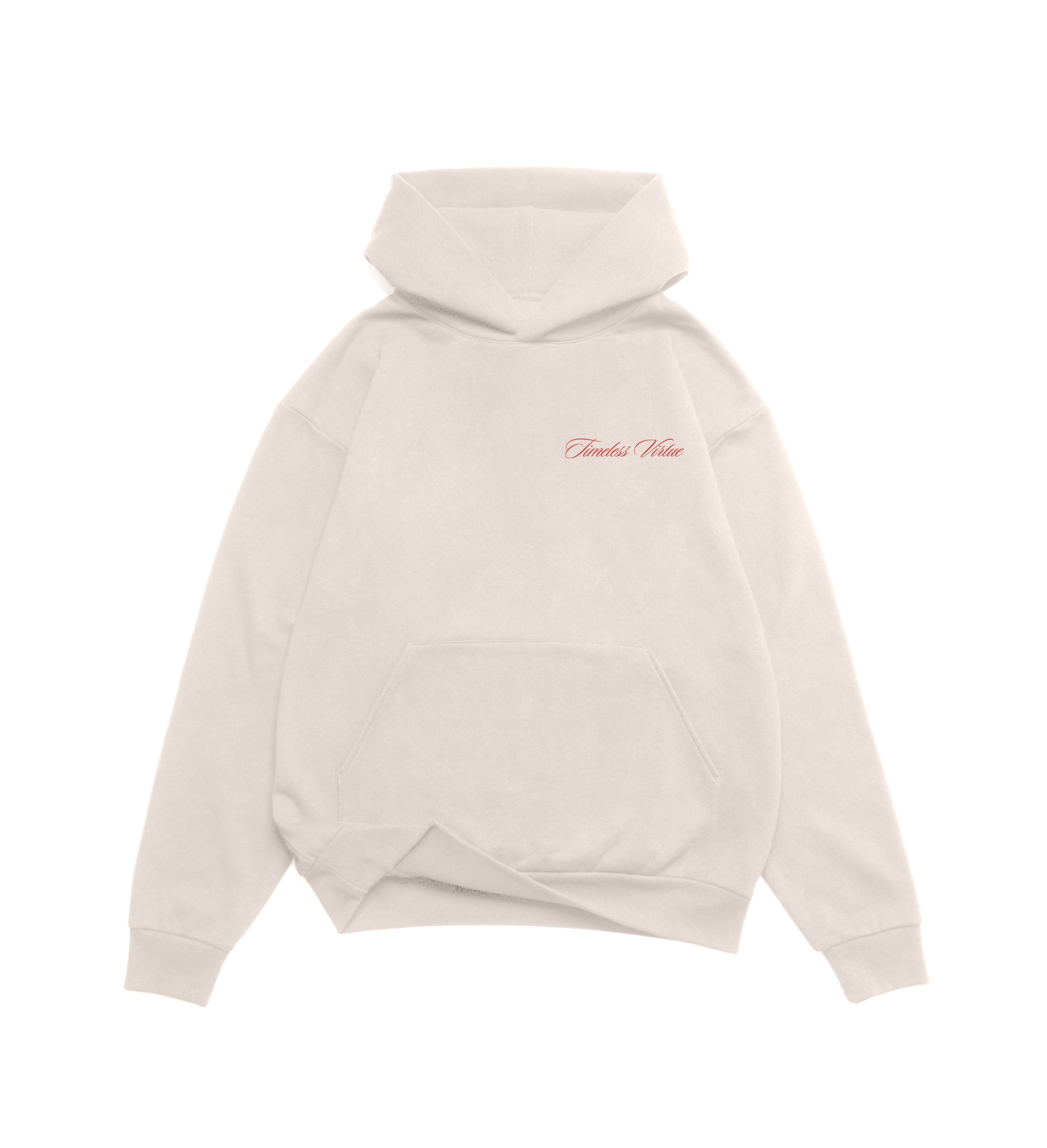 TIMELESS VIRTUE OVERSIZE HOODIE (420GSM) - RED