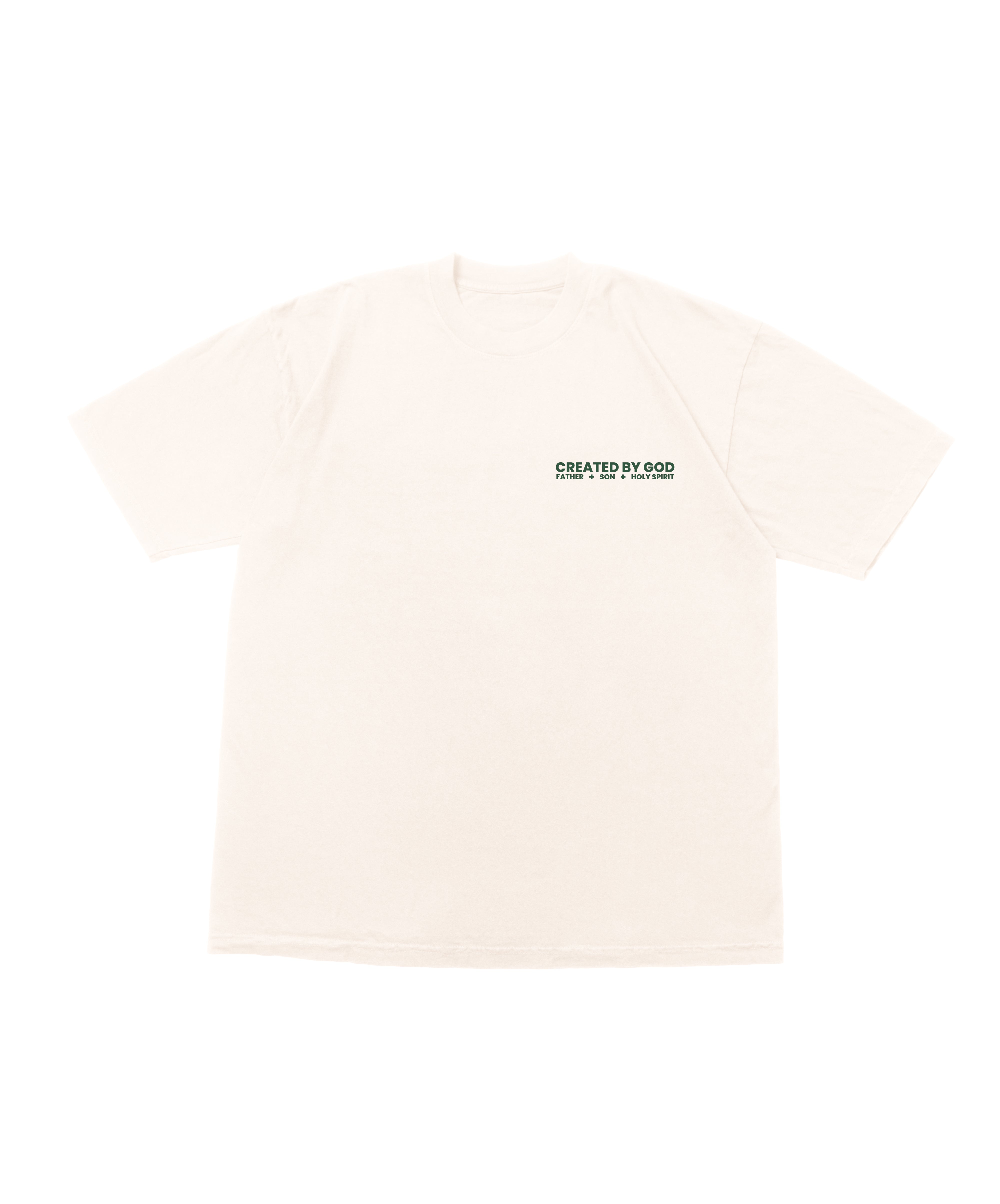 CREATED BY GOD OVERSIZE TEE - FOREST