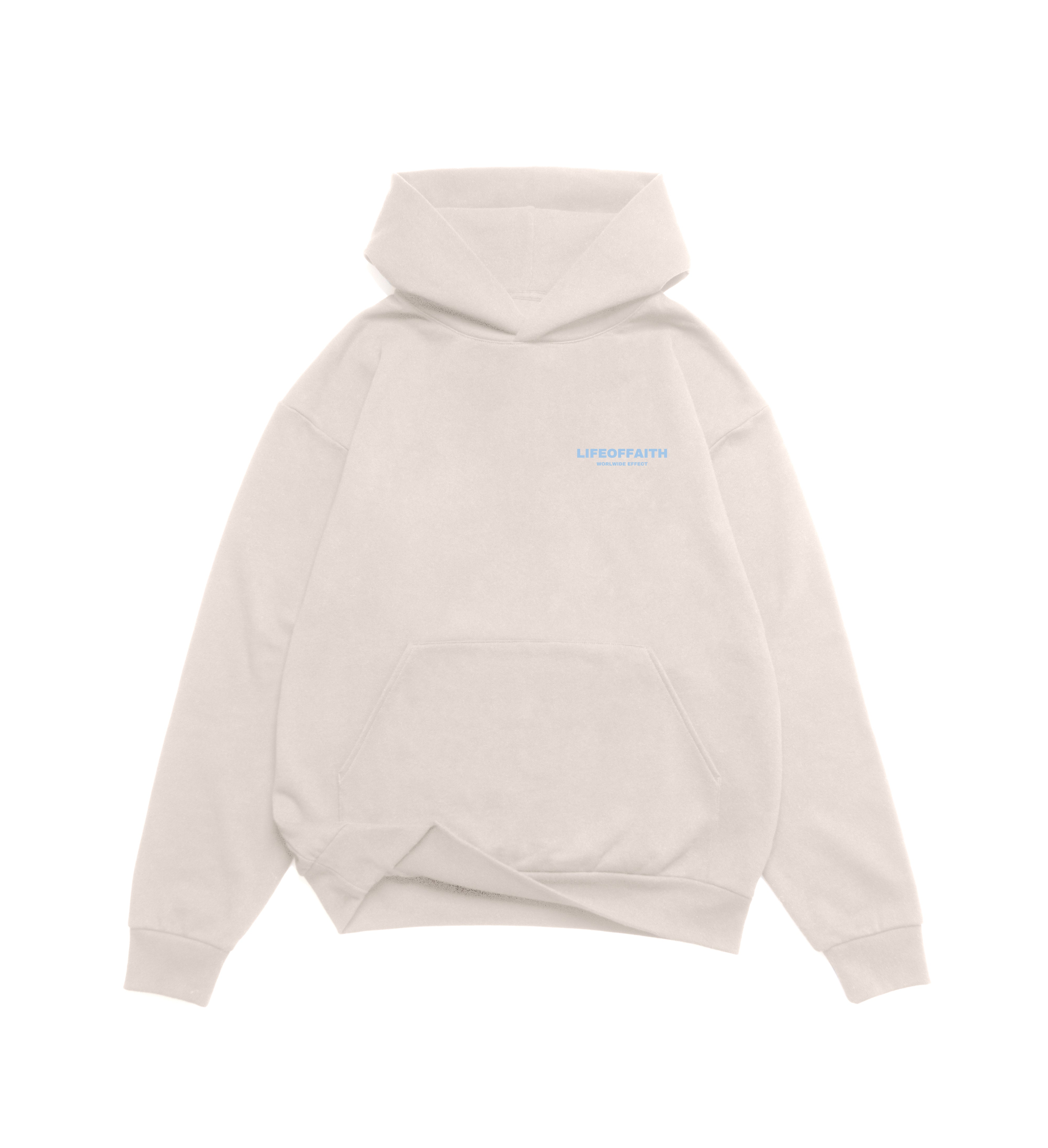 WORLDWIDE EFFECT OVERSIZE HOODIE (420GSM) - LIGHT BLUE