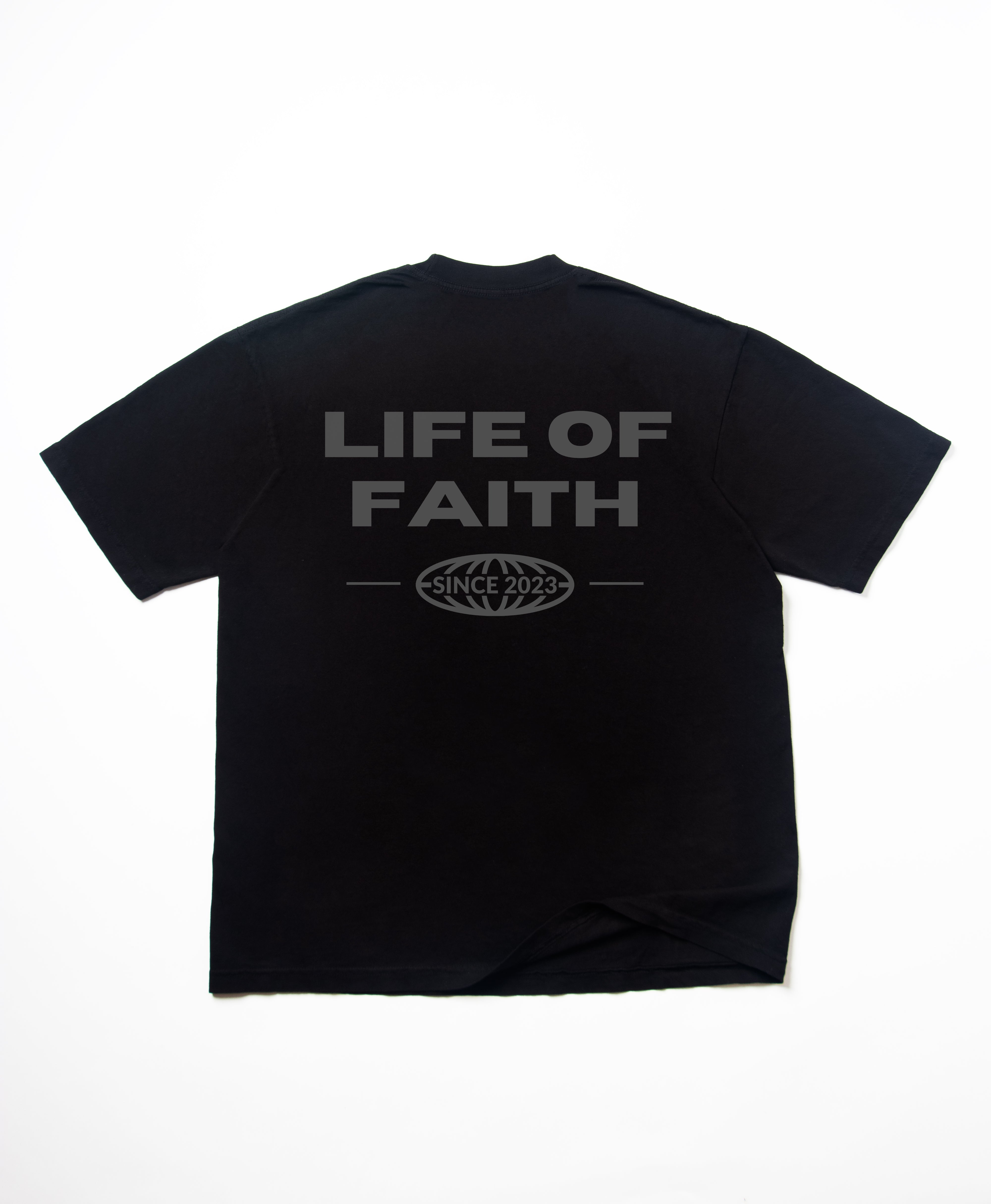 LIFE OF FAITH 2023 OVERSIZE TEE - CHARCOAL