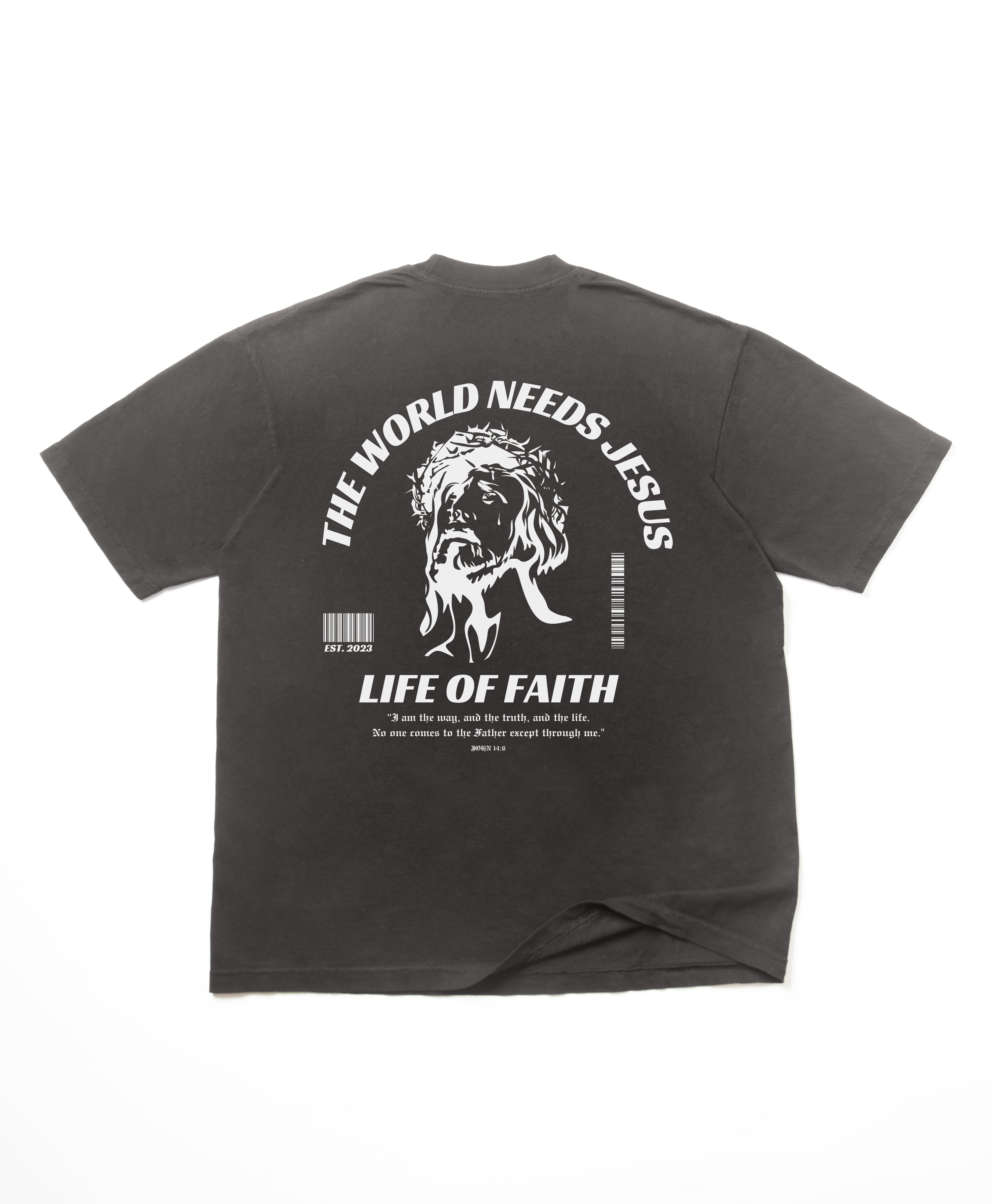 WORLD NEEDS JESUS OVERSIZE TEE