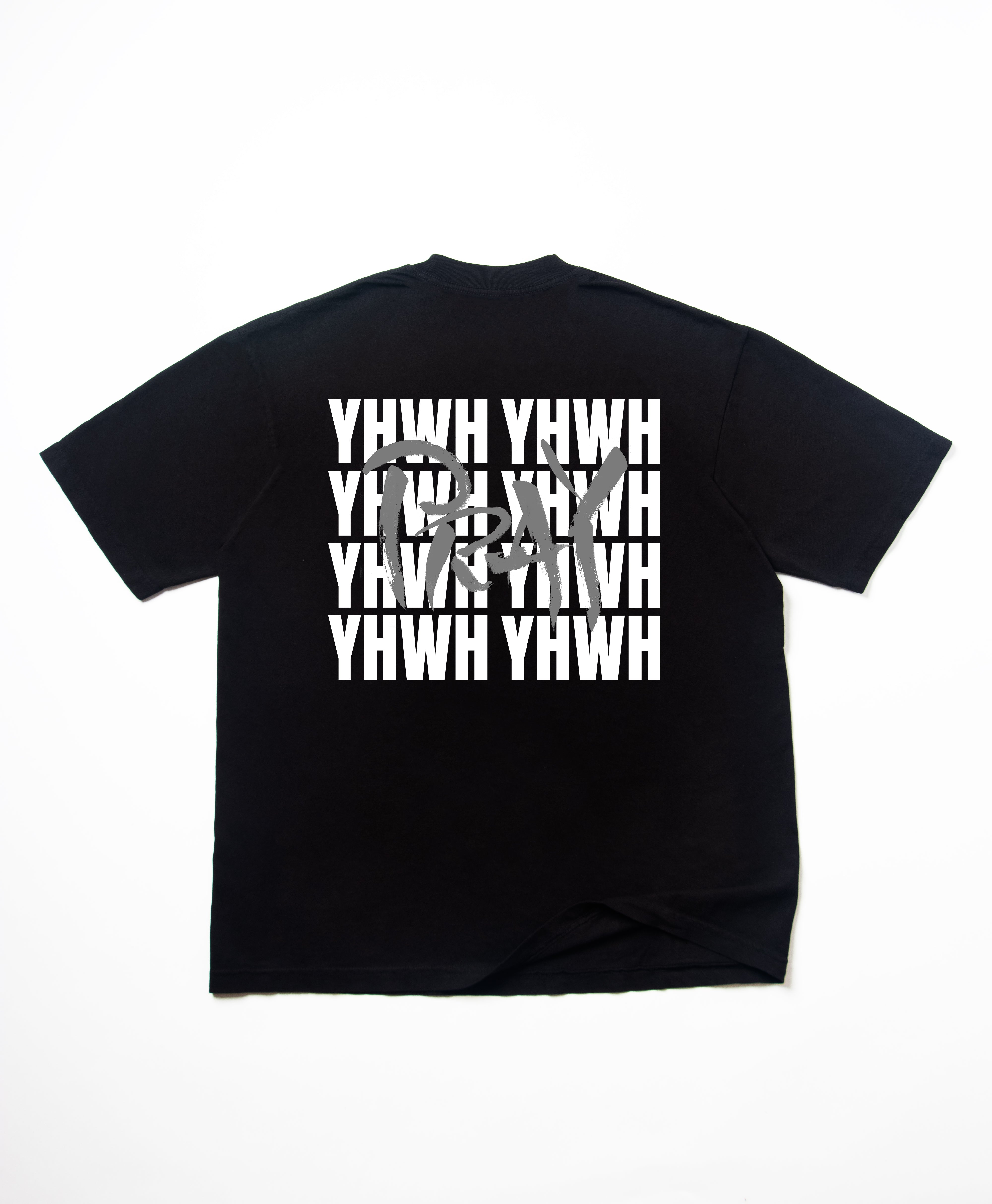 YHWH PRAY OVERSIZE TEE - GREY