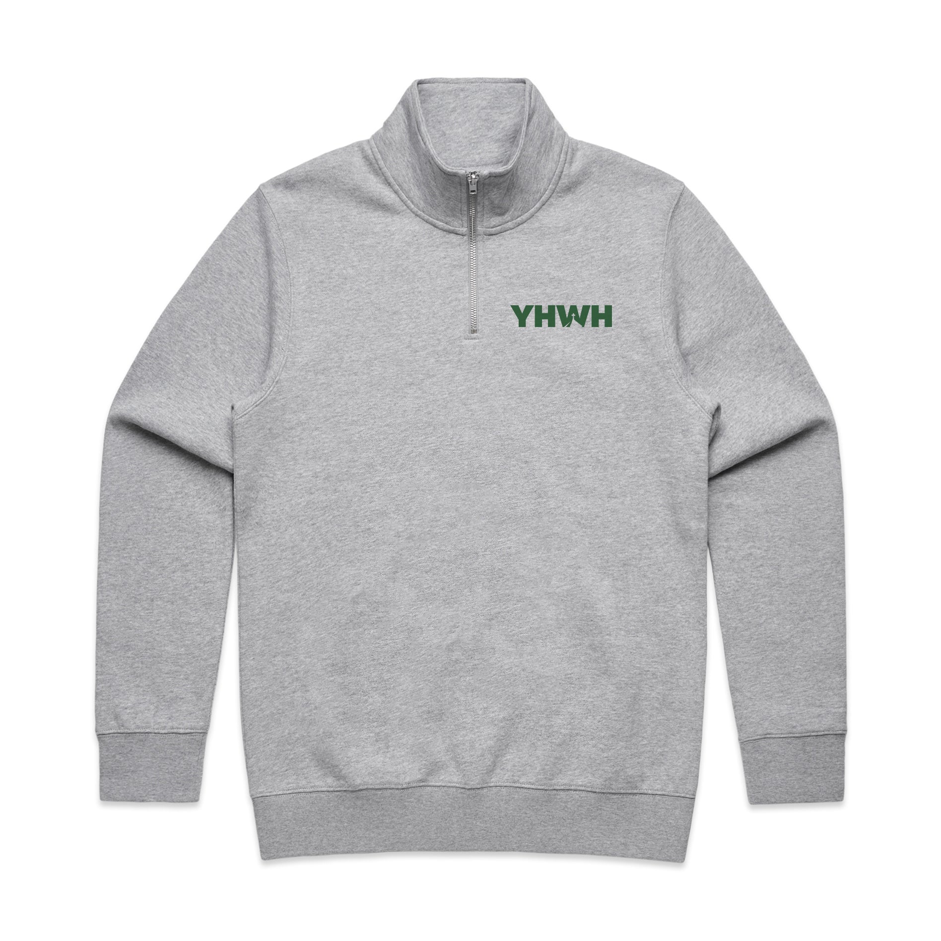 YHWH CROSS PREMIUM HALF ZIP - HUNTER